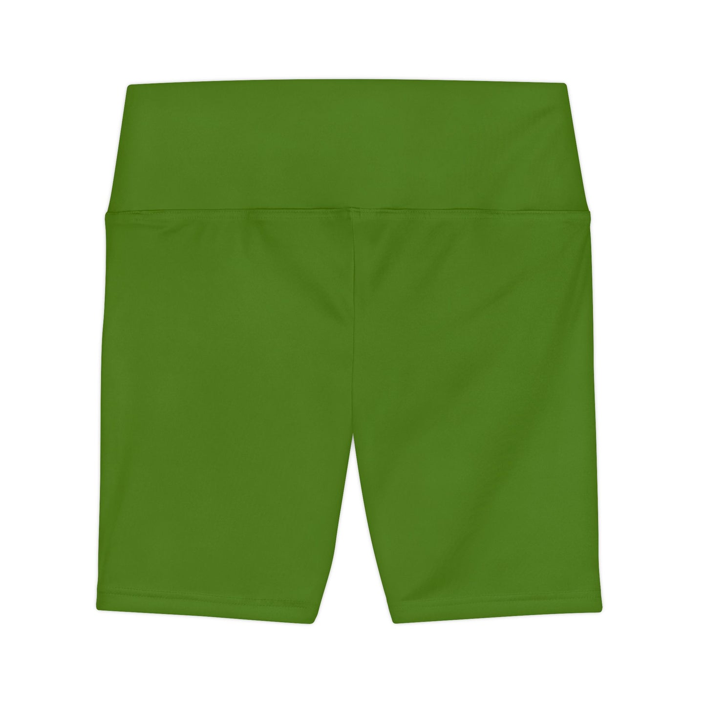 Forest Moss Women's Active Bike Shorts - High-Waist Workout Shorts (Solid Green)