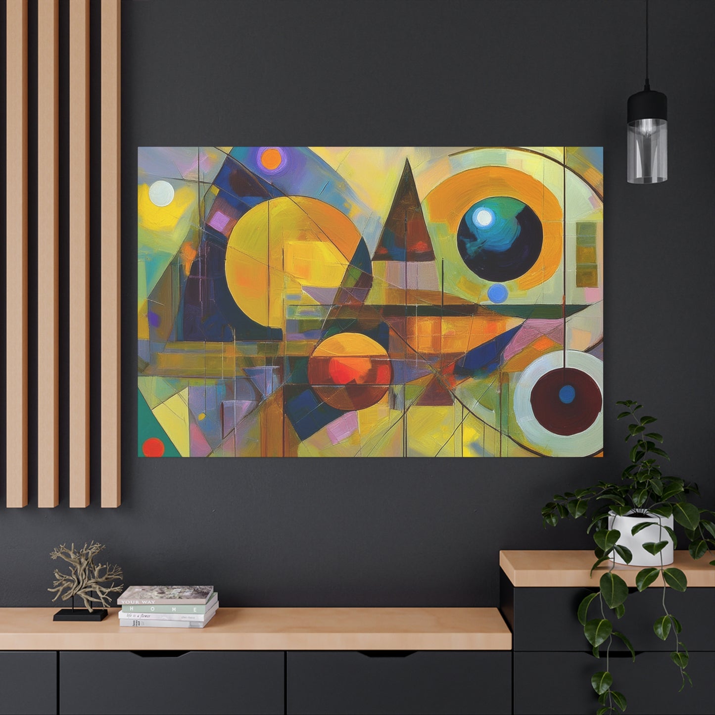 Abstract Oil Painting Print Canvas 24x16, 30x20, 36x24, 48x32, 60x40 Bright Latex Inks, Pine-Wood Inner Frame ABH-42