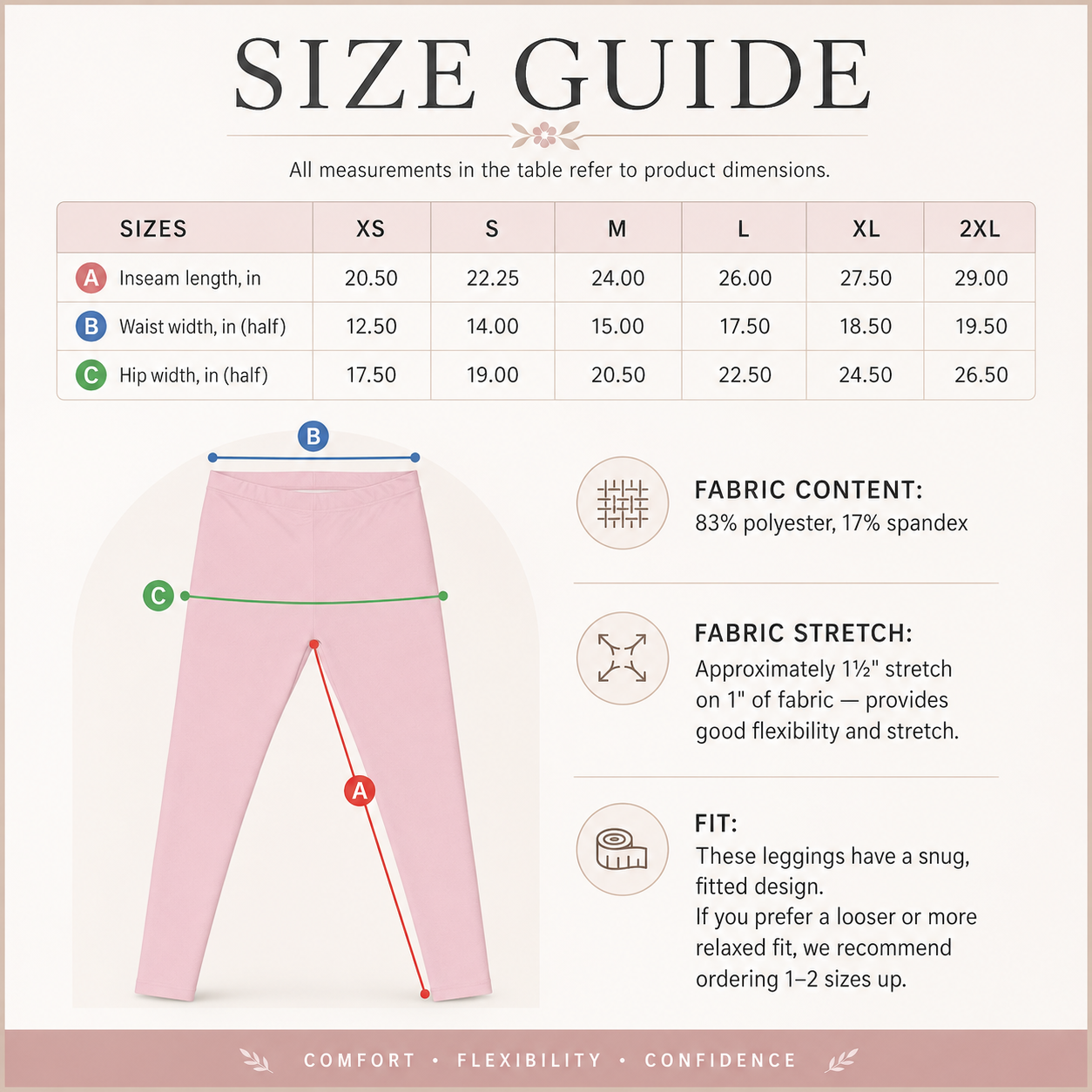 Berry Cream Color Women's Poly-Span Casual Leggings XS-2XL