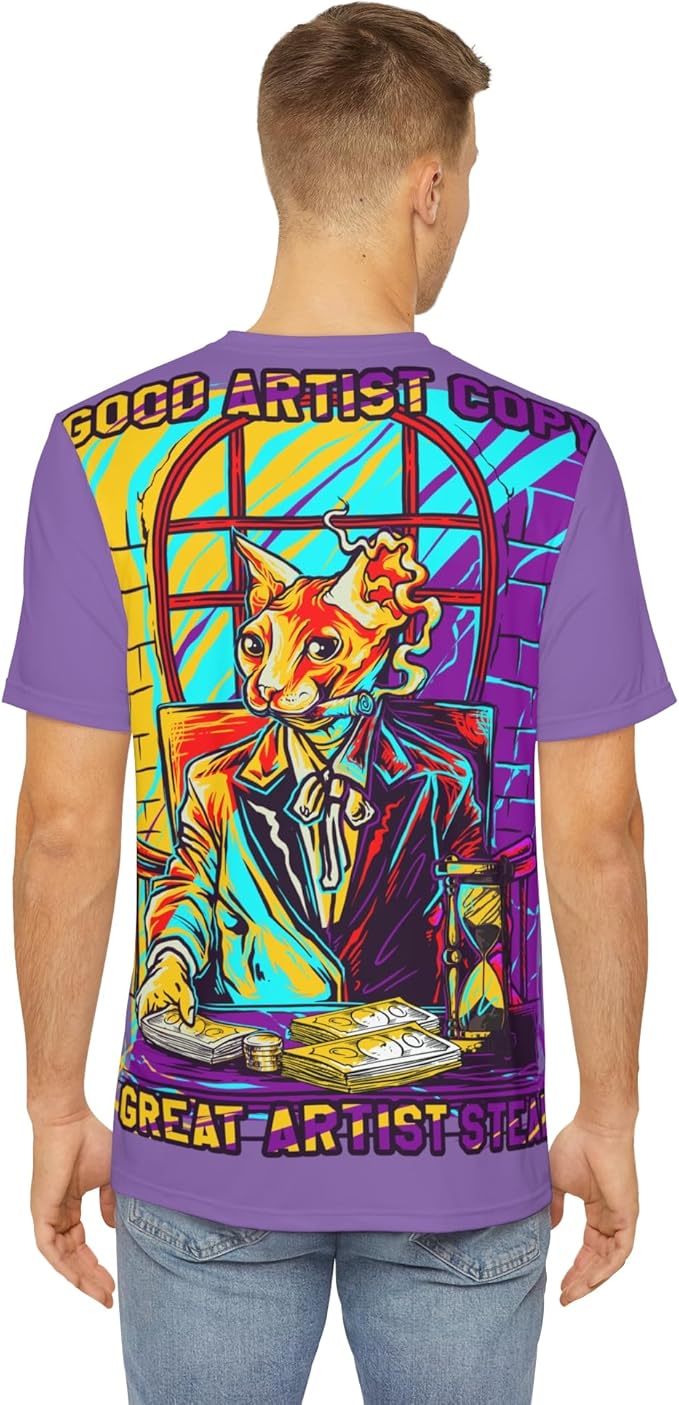 Be3 Fun Graphic T-Shirt, Art Design Poly Shirt, All Over Print Graphic Tee, Funny Print T-Shirt, Funny Animals Tees