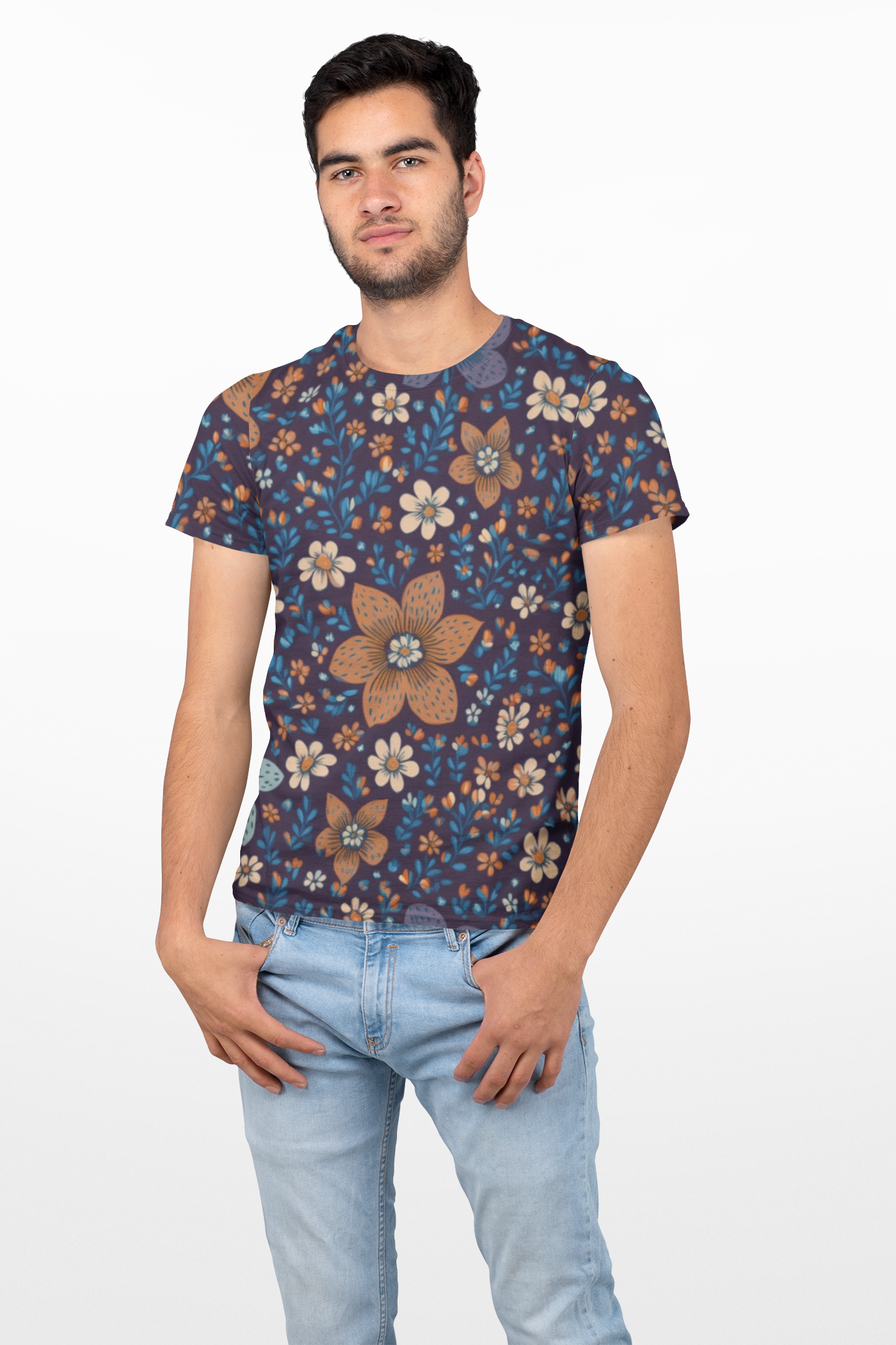 Unisex Floral Shirt, Floral Tee Shirt, Floral T-Shirt, T Shirt with Flowers 6