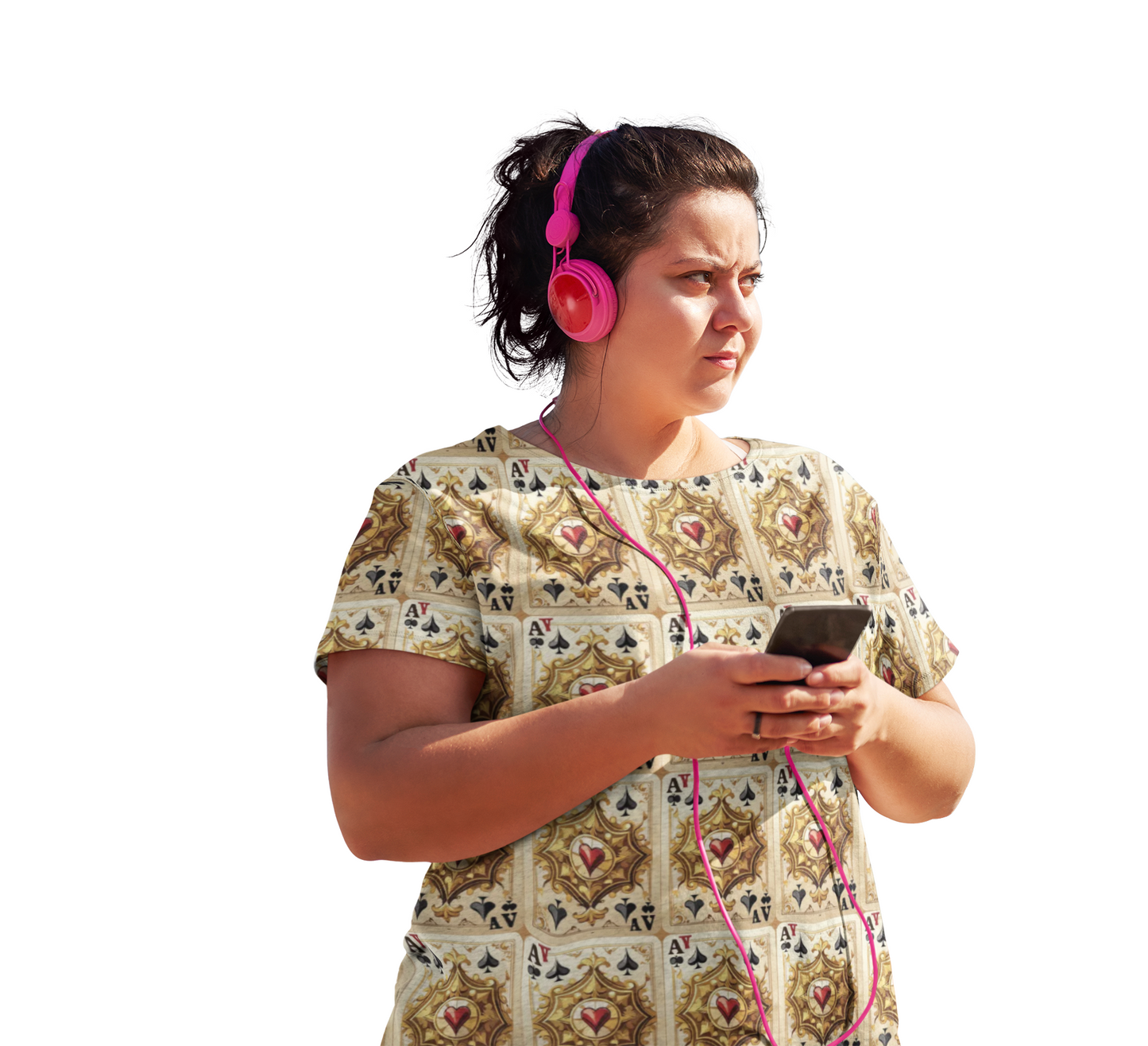 Ace Spades Graphic T-Shirt, Art Design Poly Shirt, All Over Print Graphic Tee, Playing Cards T-Shirt, Playing Cards Tees