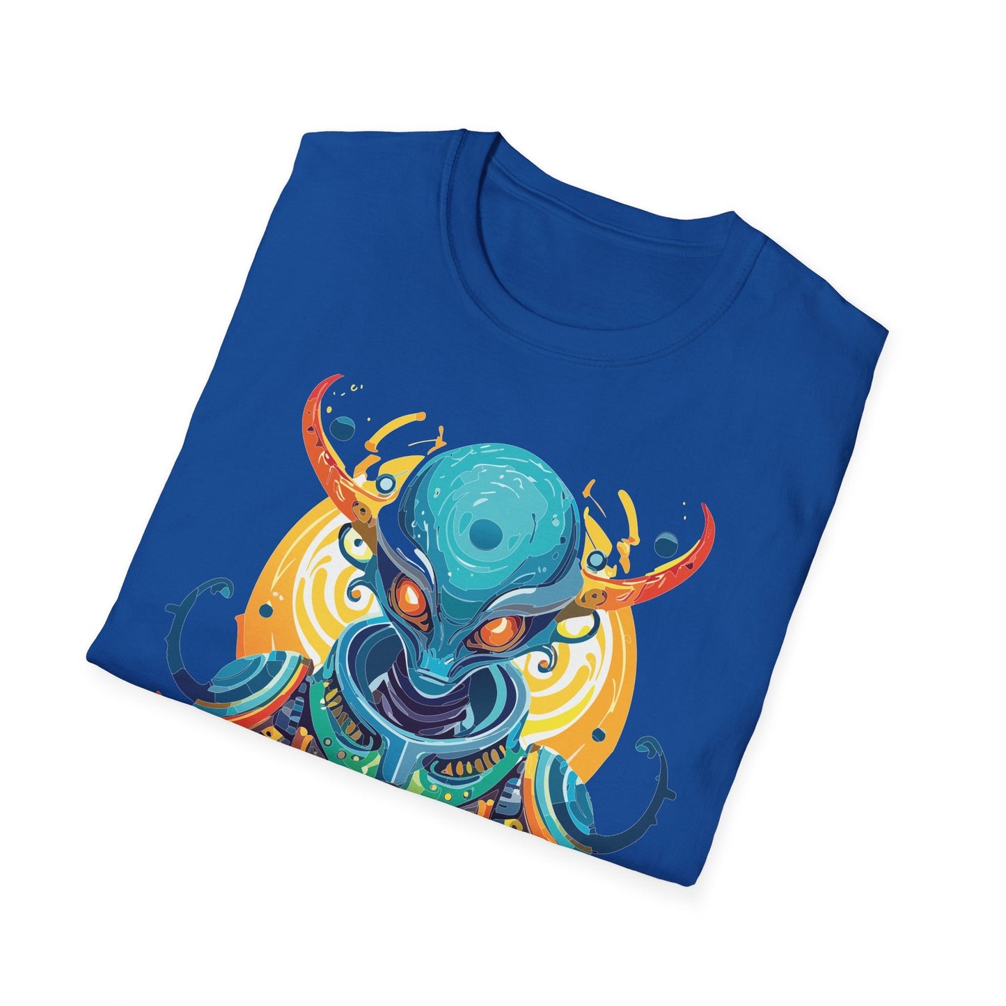 Alien T Shirt Cosmos Shirt Unisex Short Sleeve Tee With Alien Art Design Ring Spun Cotton