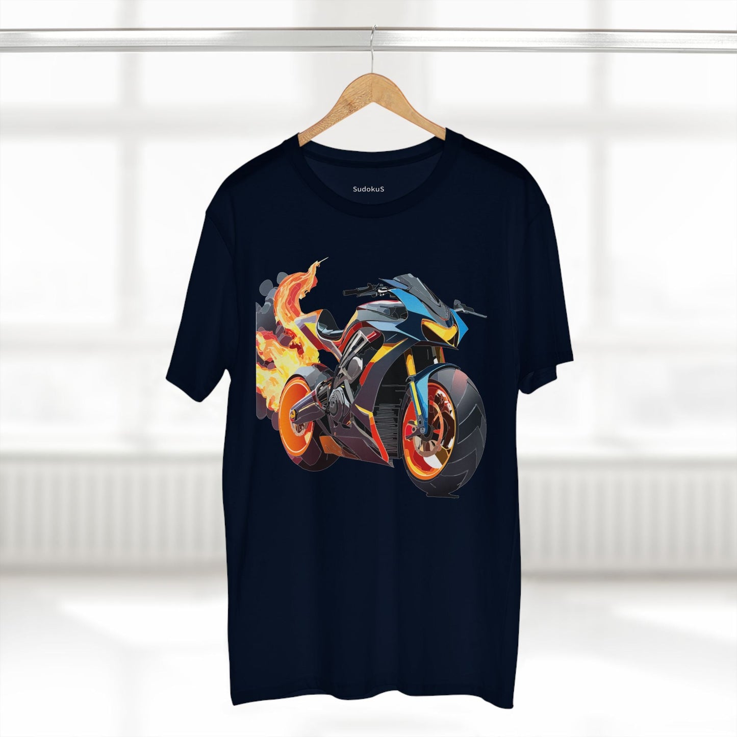 Moto Bike Graphic Unisex 100 Cotton Staple Tee 20