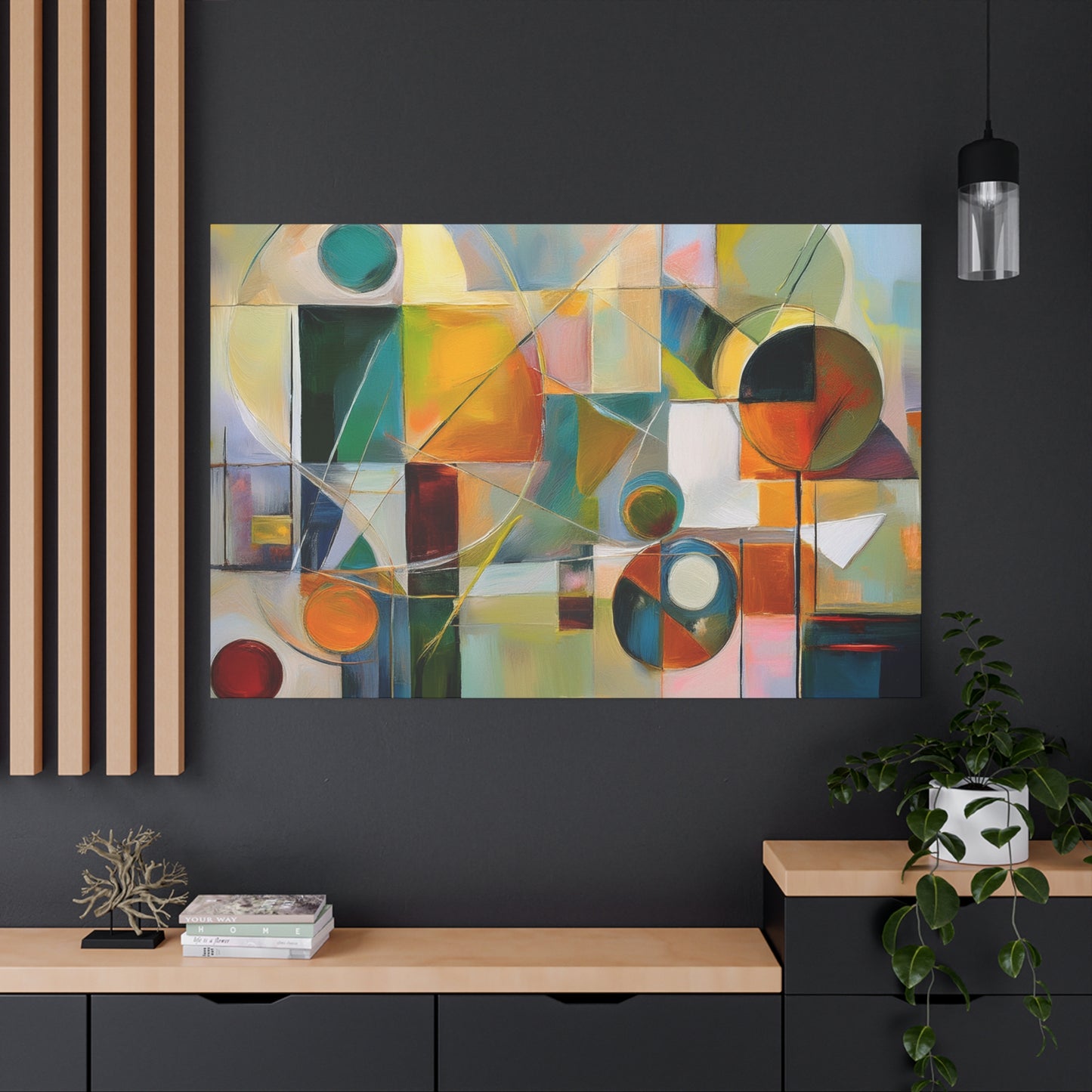 Abstract Oil Painting Print Canvas 24x16, 30x20, 36x24, 48x32, 60x40 Bright Latex Inks, Pine-Wood Inner Frame ABH-69