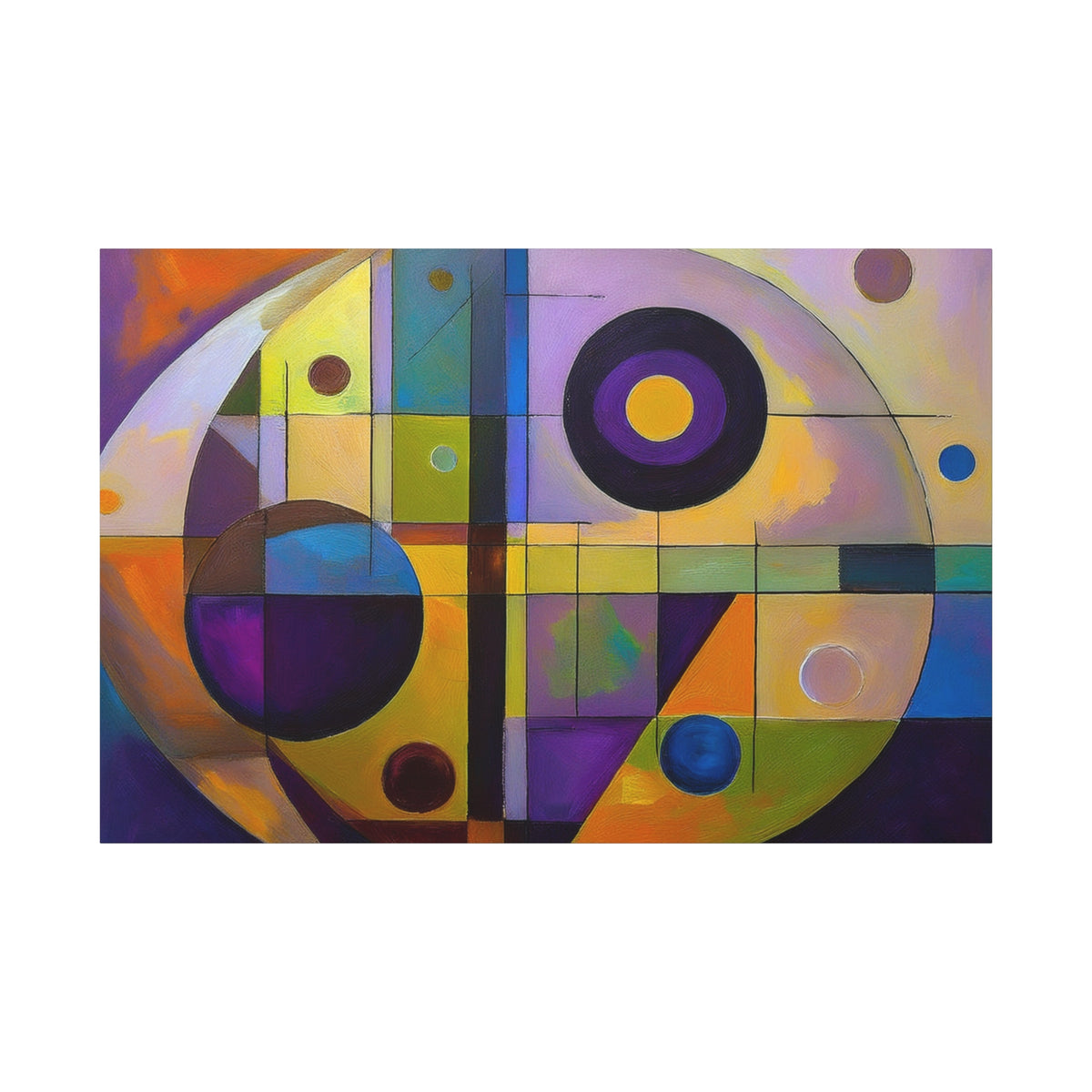 Abstract Oil Painting Print Canvas 24x16 30x20 36x24 48x32 60x40 Bright Latex Inks Horizontal Pine-Wood Inner Frame ABH-16