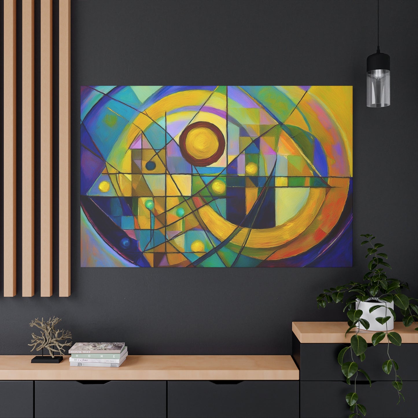 Abstract Oil Painting Print Canvas 24x16, 30x20, 36x24, 48x32, 60x40 Bright Latex Inks, Pine-Wood Inner Frame ABH-5