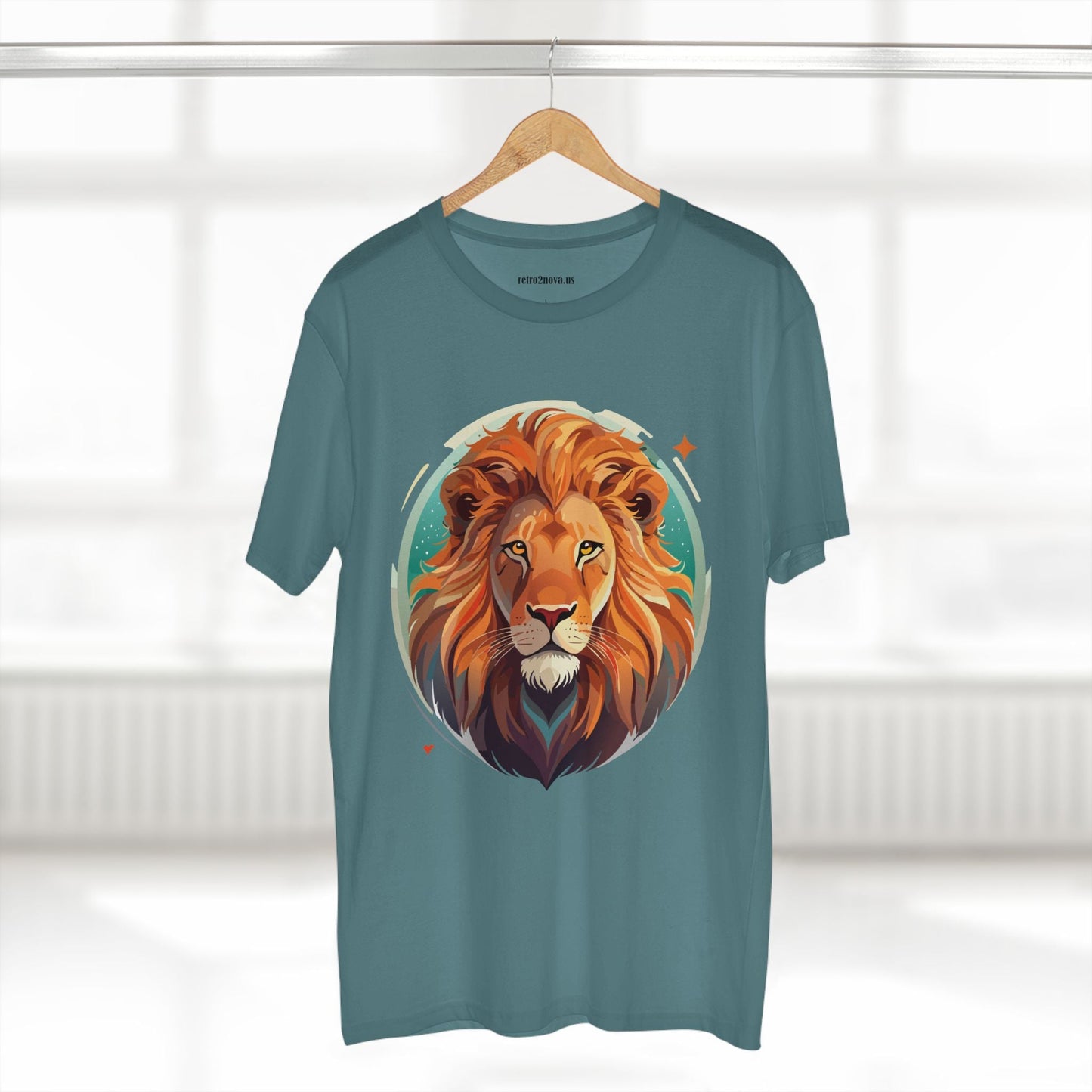 Unisex Lion Shirt With Original Art Design Premium Cotton Tee By Retro2Nova For Soft Breathable Everyday Comfort