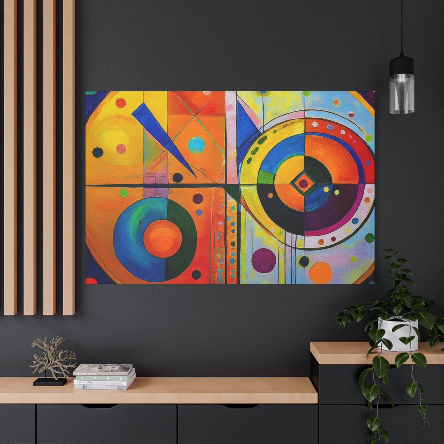 Abstract Oil Painting Print Canvas 24x16, 30x20, 36x24, 48x32, 60x40 Bright Latex Inks, Pine-Wood Inner Frame ABH-63