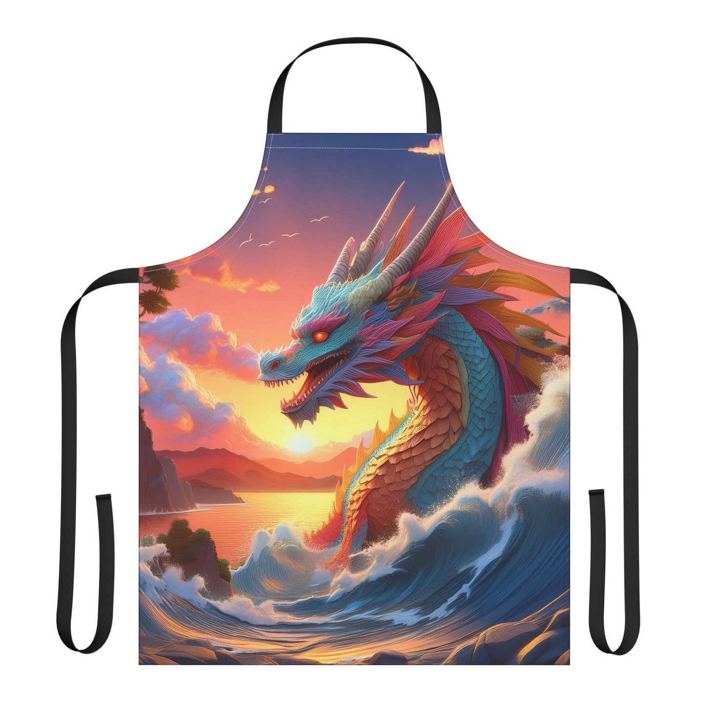 Dragon 100% Polyester Stain-resistant 31.5 x 25.6 Art Print Canvas Apron 2
