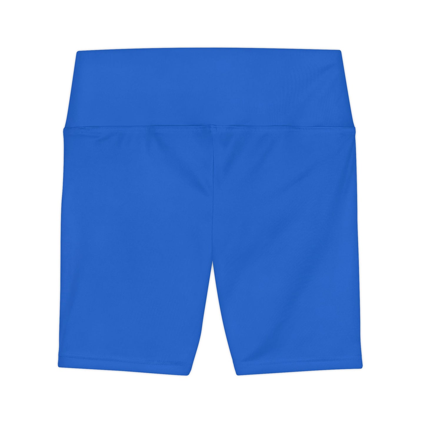 Sapphire Sky Blue Women's Workout Shorts — Solid High-Waist Biker Shorts for Exercise & Everyday Wear
