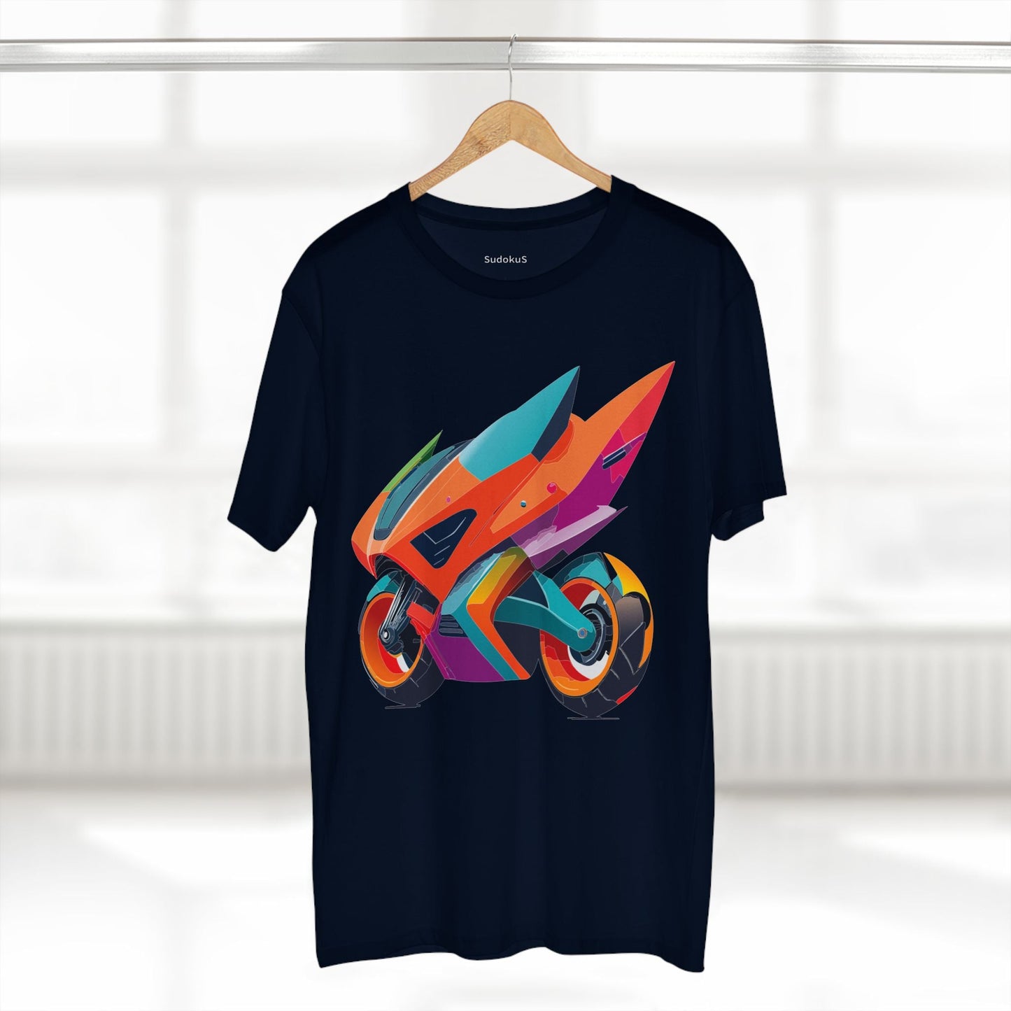 Moto Bike Graphic Unisex 100 Cotton Staple Tee 2
