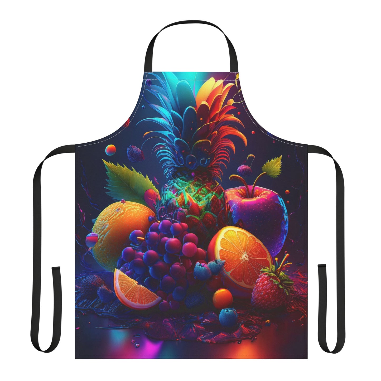 Fruits 100% Polyester Stain-resistant 31.5 x 25.6 Art Print Canvas Apron 1