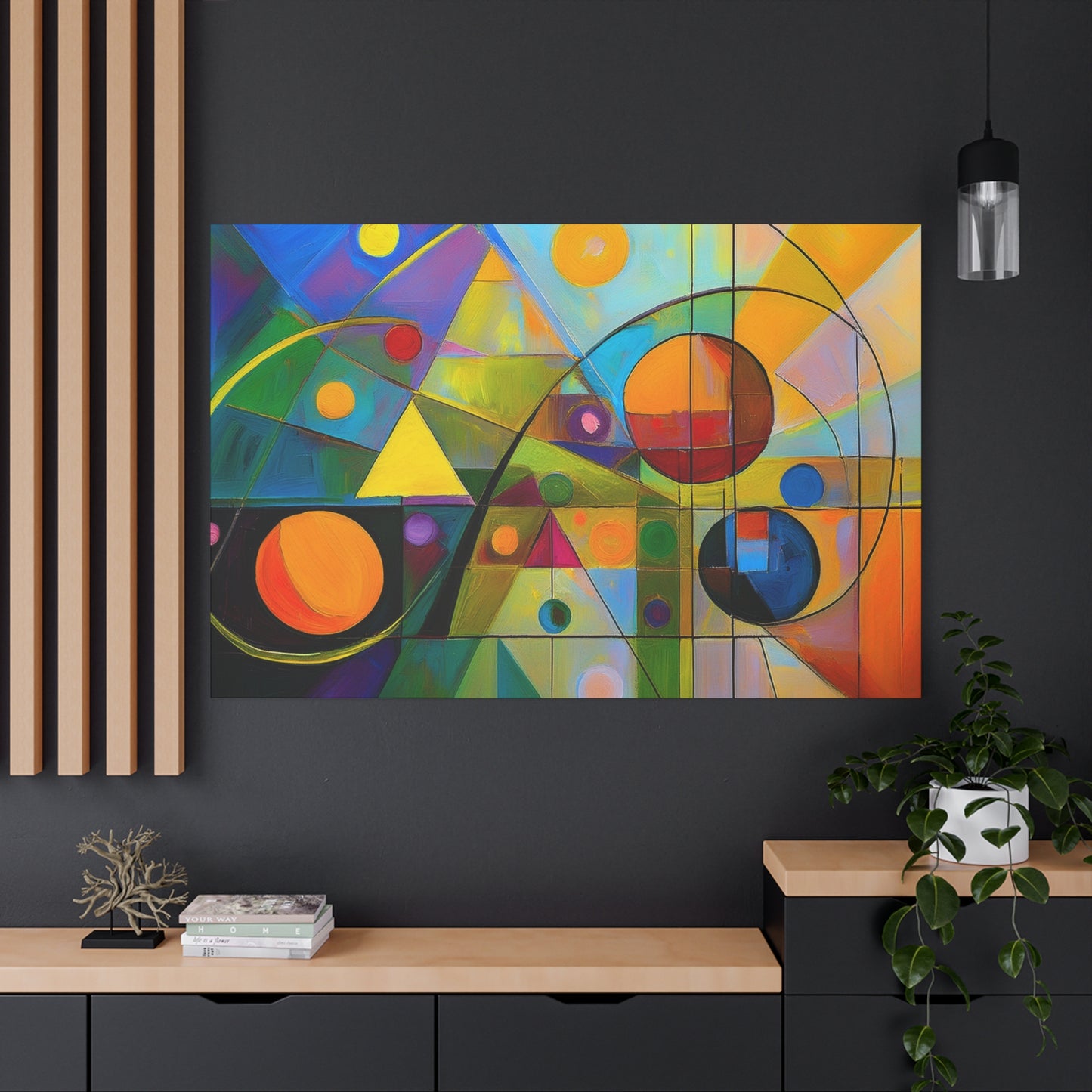 Abstract Oil Painting Print Canvas 24x16, 30x20, 36x24, 48x32, 60x40 Bright Latex Inks, Pine-Wood Inner Frame ABH-34