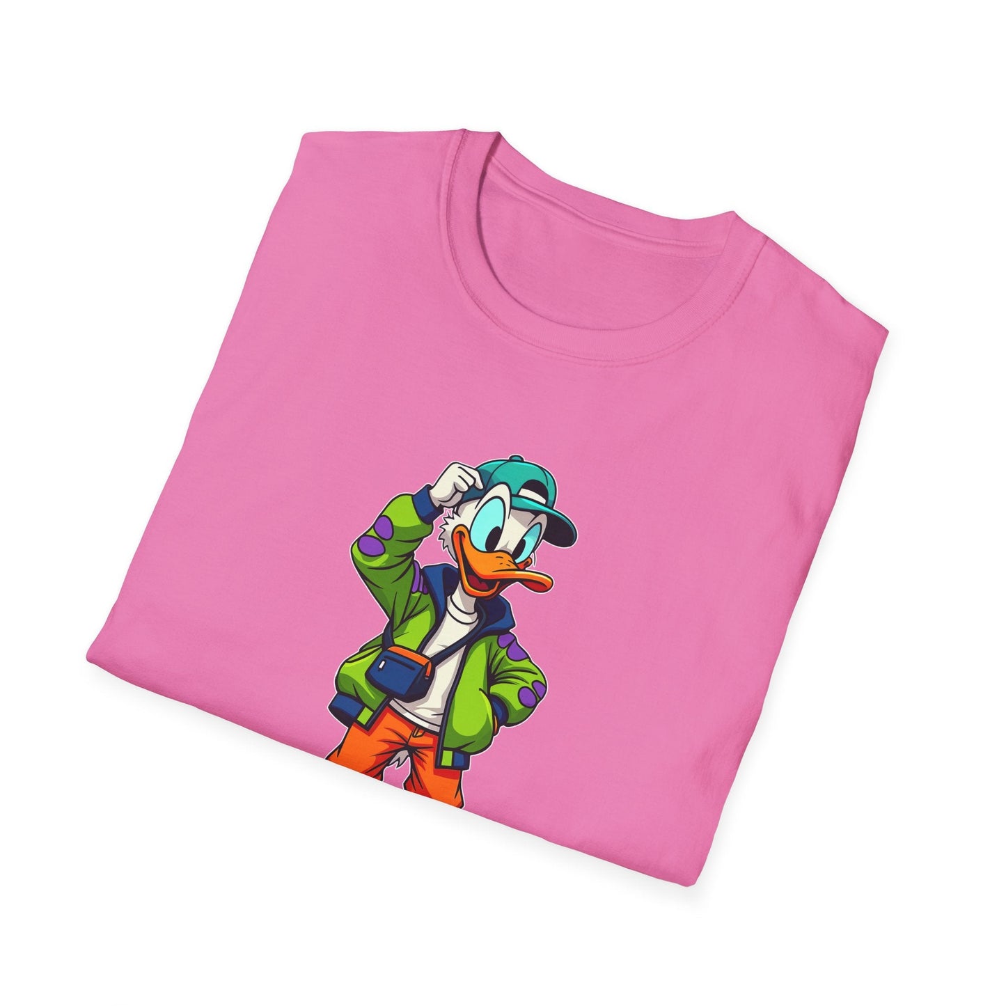 Unisex Softstyle T Shirt With Cartoon Animation And Funny Animals Gildan 64000 Tee