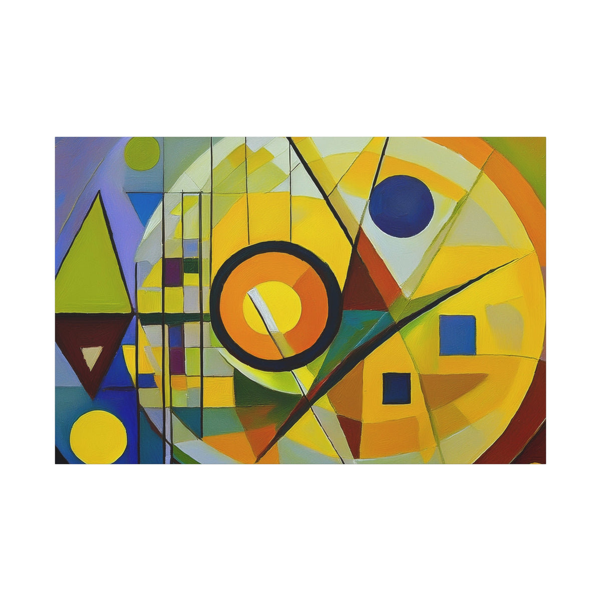 Abstract Oil Painting Print Canvas 24x16, 30x20, 36x24, 48x32, 60x40 Bright Latex Inks, Pine-Wood Inner Frame ABH-24
