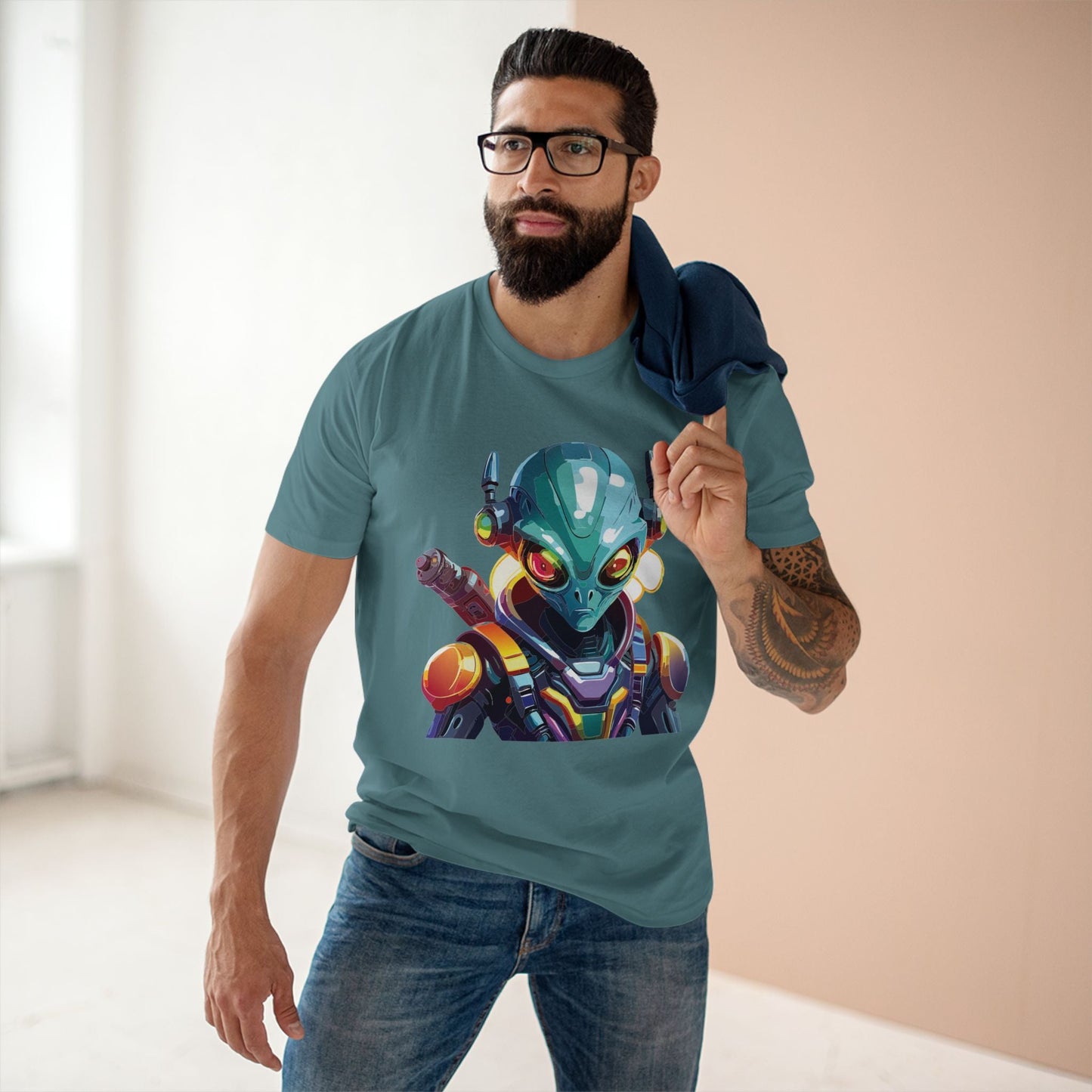 Aliens Graphic Unisex 100 Cotton Staple Tee 4