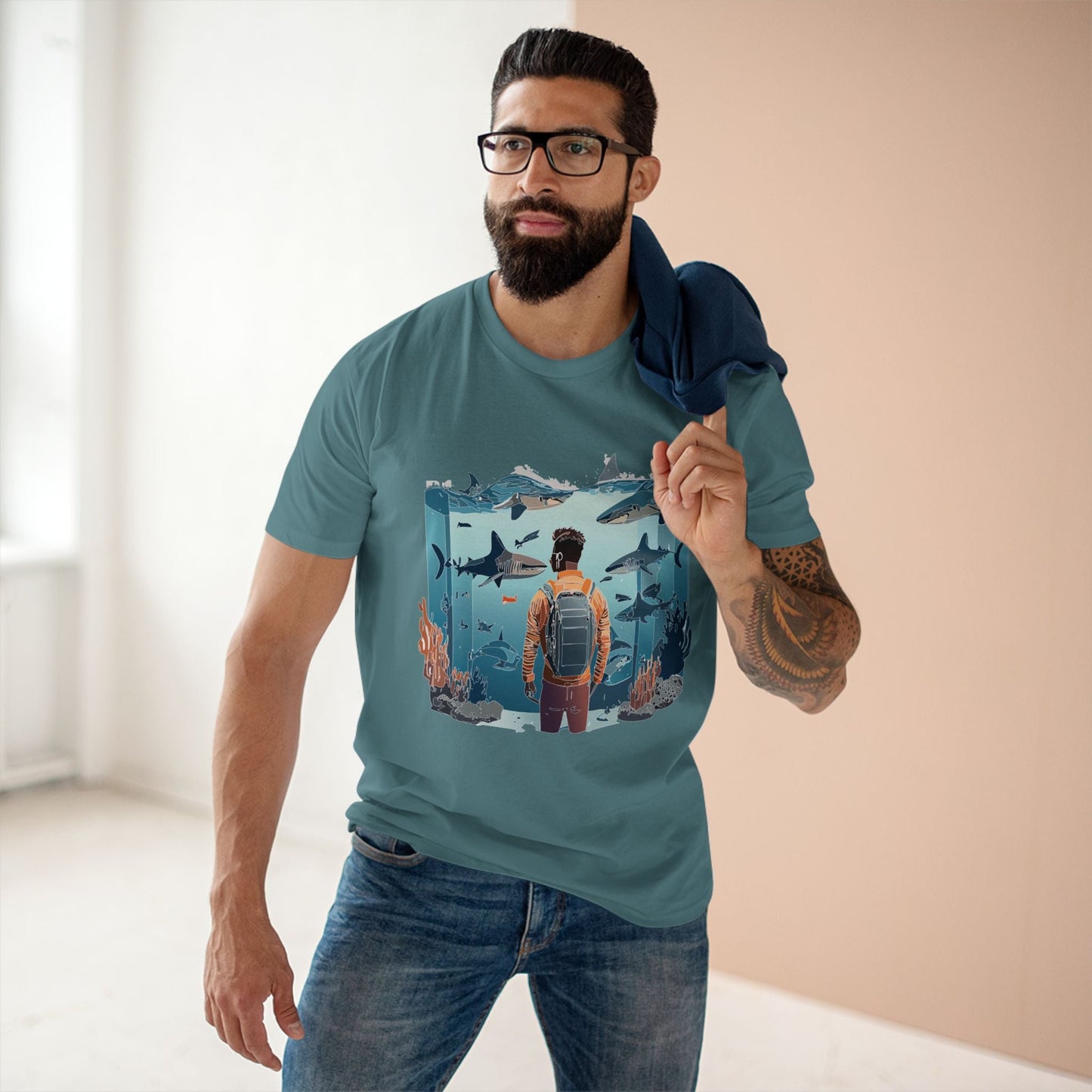 Ocean Coast Graphic Unisex 100 Cotton Staple Tee 6