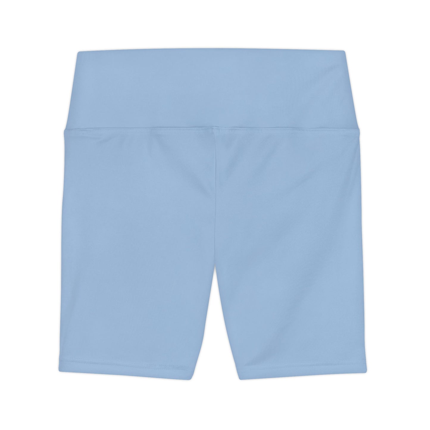 Hope Blue Women's Workout Shorts — Solid High-Waist Biker Shorts for Exercise & Everyday Wear