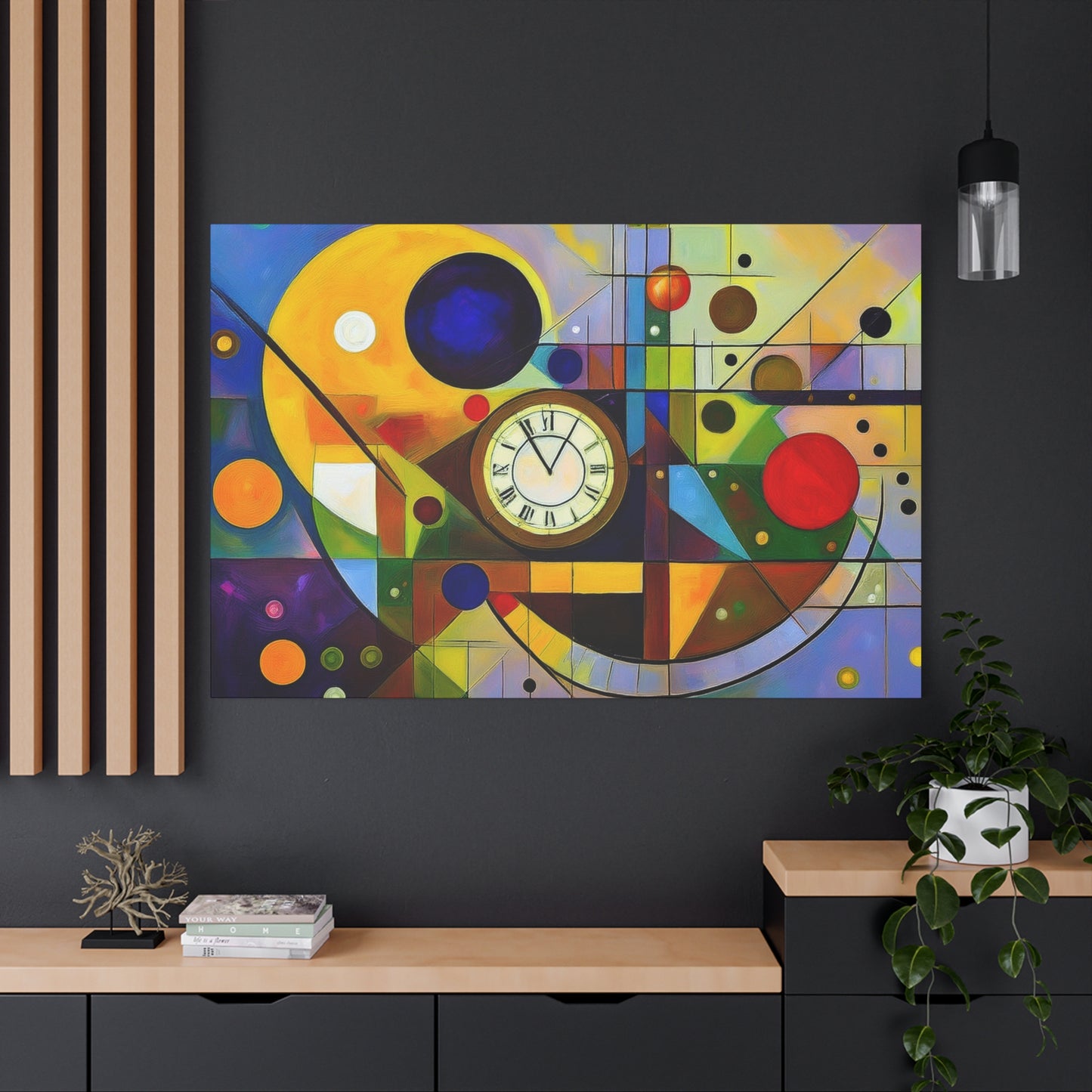 Abstract Oil Painting Print Canvas 24x16, 30x20, 36x24, 48x32, 60x40 Bright Latex Inks, Pine-Wood Inner Frame ABH-49