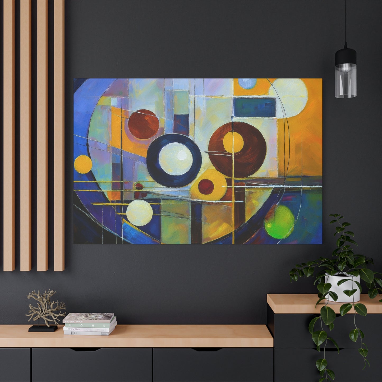 Abstract Oil Painting Print Canvas 24x16, 30x20, 36x24, 48x32, 60x40 Bright Latex Inks, Pine-Wood Inner Frame ABH-23