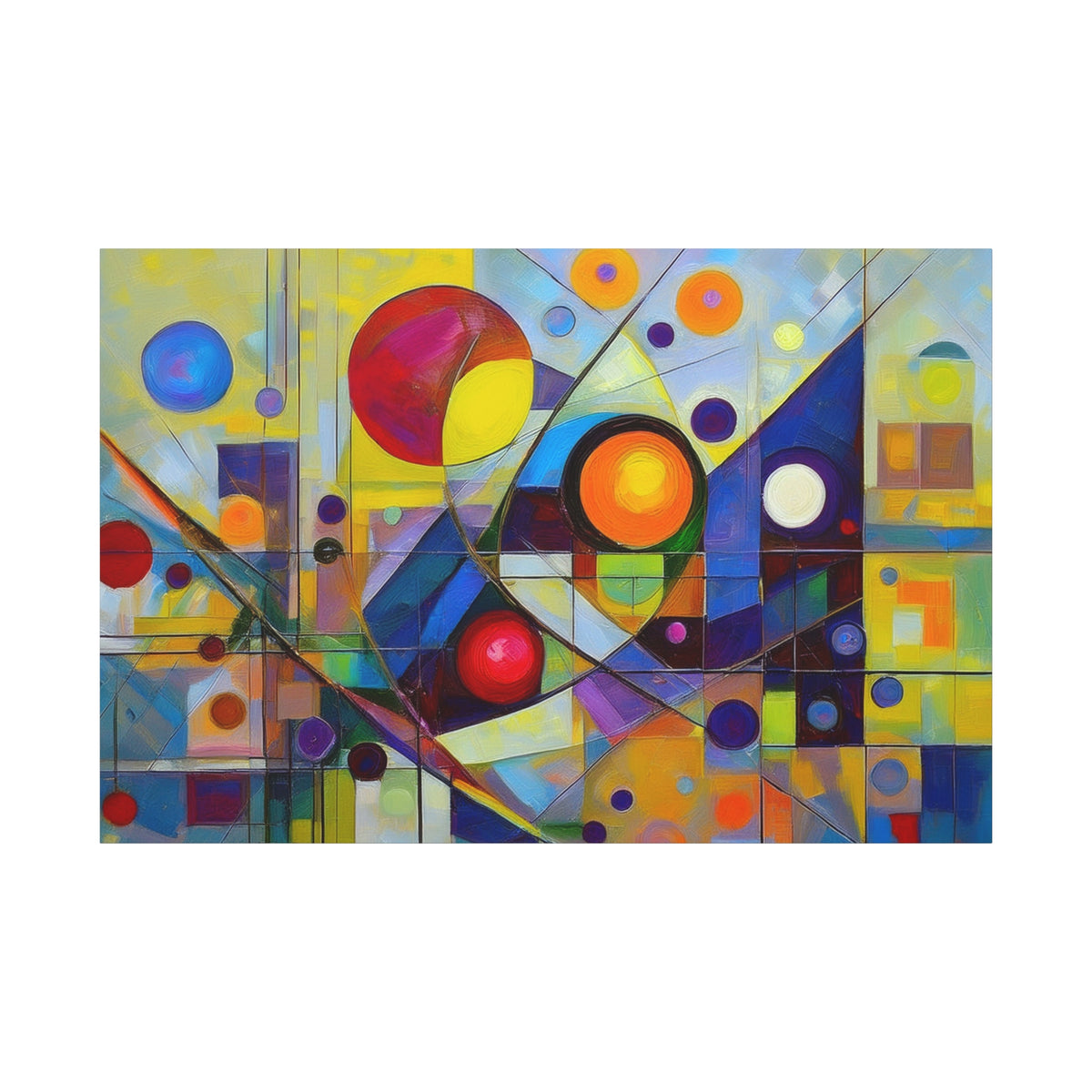 Abstract Oil Painting Print Canvas 24x16, 30x20, 36x24, 48x32, 60x40 Bright Latex Inks, Pine-Wood Inner Frame ABH-46