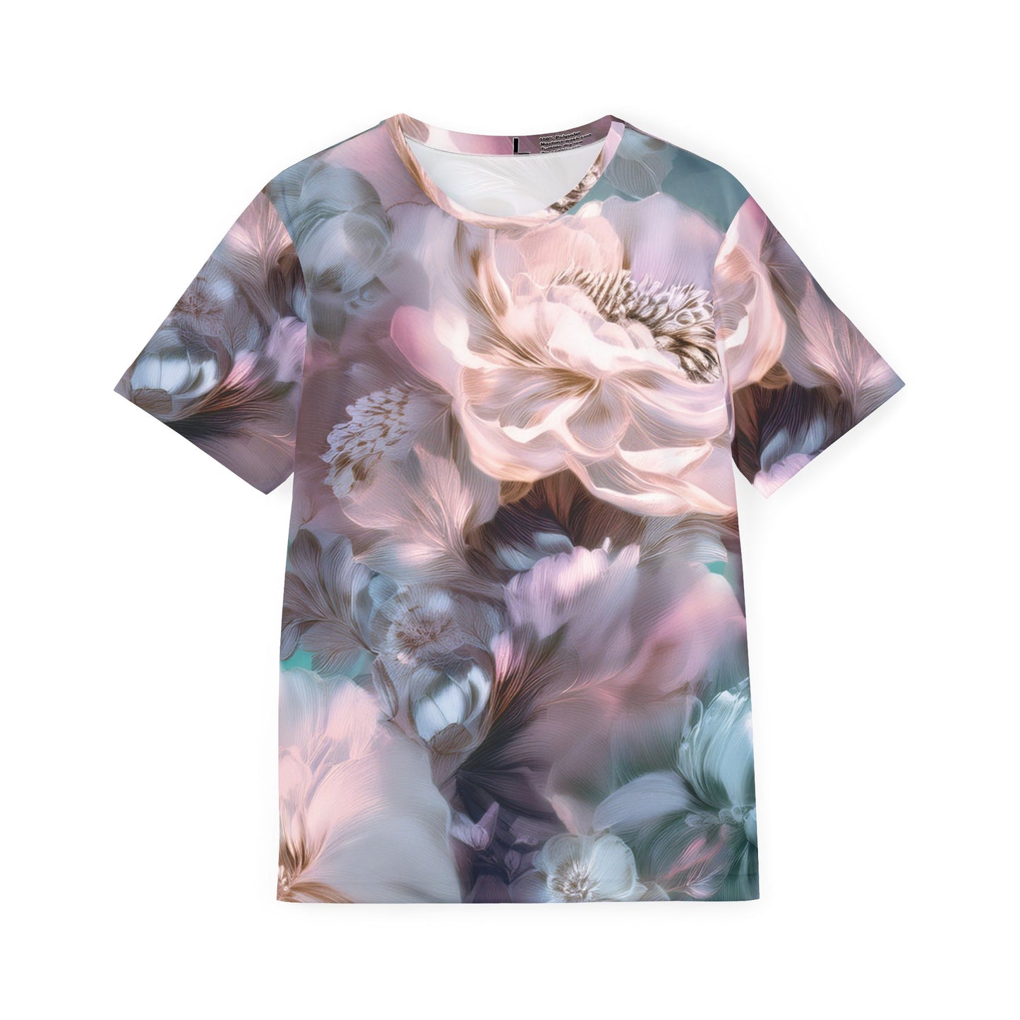 Unisex Poly T-Shirt with Floral Print