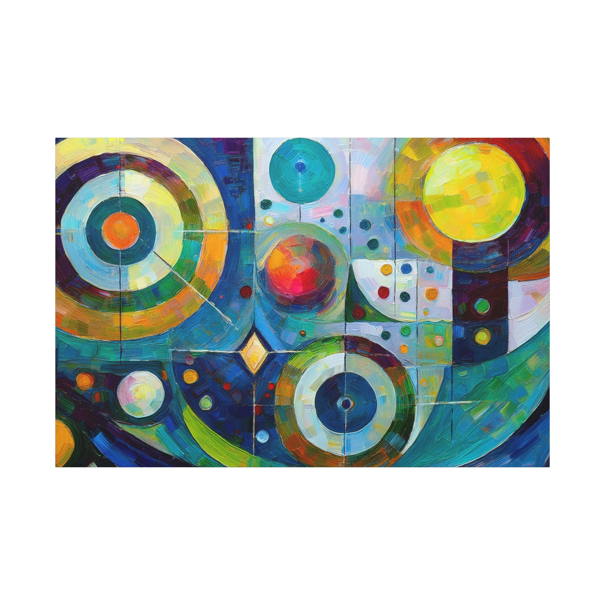 Abstract Oil Painting Print Canvas 24x16, 30x20, 36x24, 48x32, 60x40 Bright Latex Inks, Pine-Wood Inner Frame ABH-61