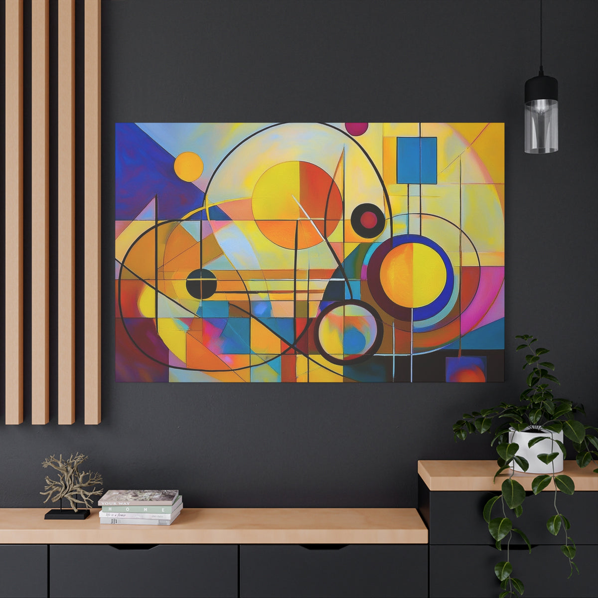 Abstract Oil Painting Print Canvas 24x16, 30x20, 36x24, 48x32, 60x40 Bright Latex Inks, Pine-Wood Inner Frame ABH-27