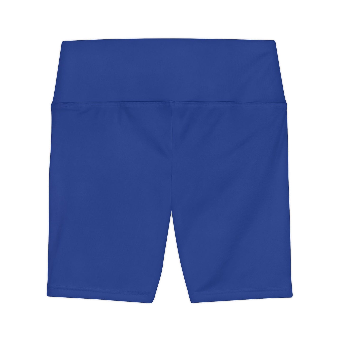 French Blue Grey Women's Workout Shorts — Solid High-Waist Biker Shorts for Exercise & Everyday Wear