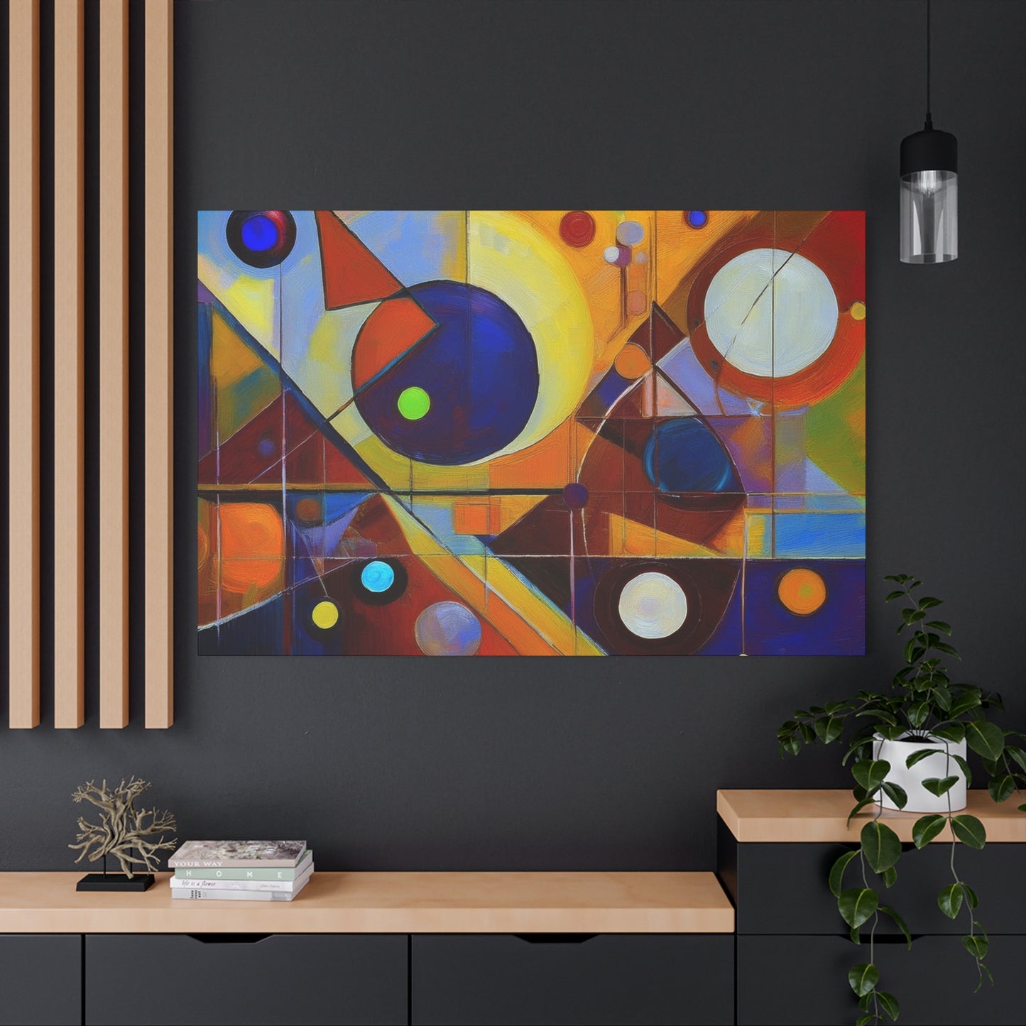 Abstract Oil Painting Print Canvas 24x16, 30x20, 36x24, 48x32, 60x40 Bright Latex Inks, Pine-Wood Inner Frame ABH-44