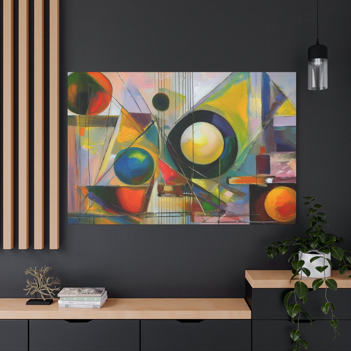 Abstract Oil Painting Print Canvas 24x16, 30x20, 36x24, 48x32, 60x40 Bright Latex Inks, Pine-Wood Inner Frame ABH-72