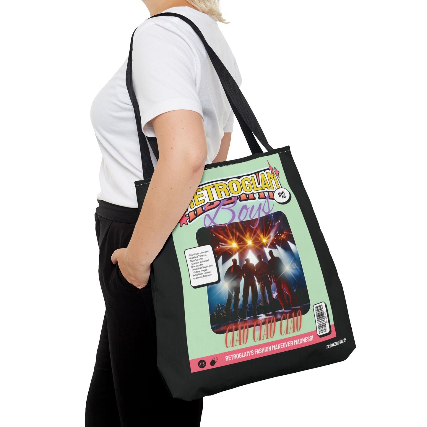 Canvas Tote Bag Magazine Cover Retro Vintage Inspired Durable Everyday Use Free Shipping