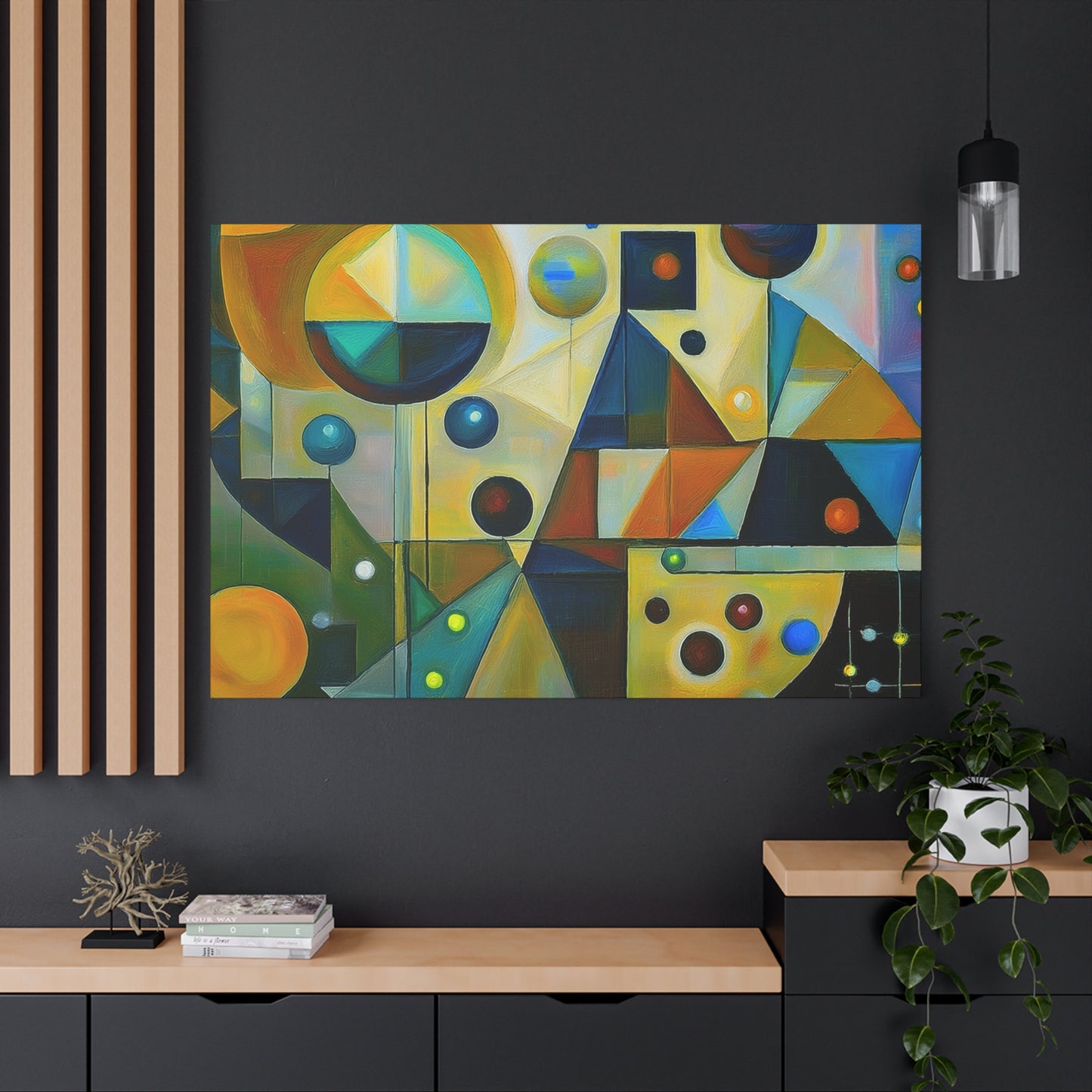 Abstract Oil Painting Print Canvas 24x16, 30x20, 36x24, 48x32, 60x40 Bright Latex Inks, Pine-Wood Inner Frame ABH-53