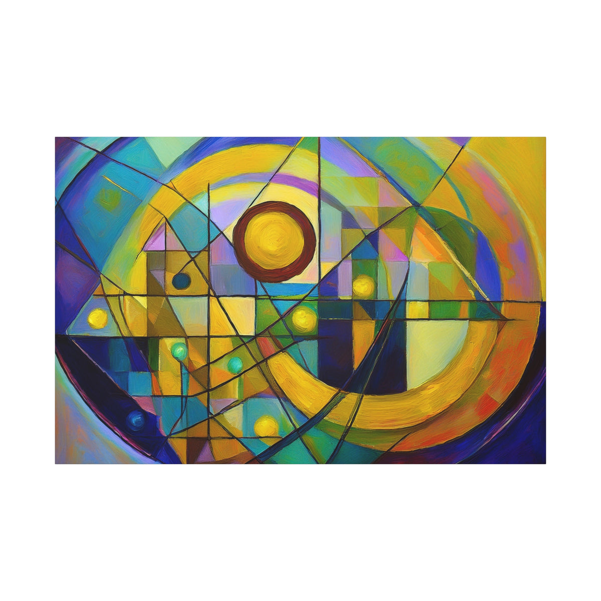 Abstract Oil Painting Print Canvas 24x16, 30x20, 36x24, 48x32, 60x40 Bright Latex Inks, Pine-Wood Inner Frame ABH-5