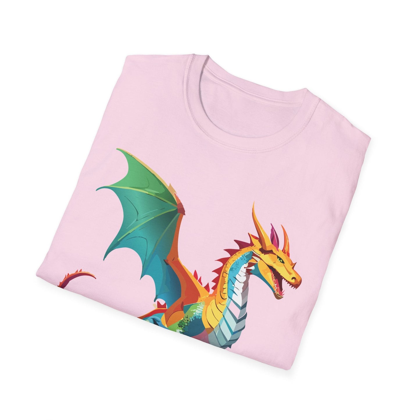 Dragon T Shirt Unisex Animal Design Tee Softstyle Gildan 64000 100 Percent Ring Spun Cotton