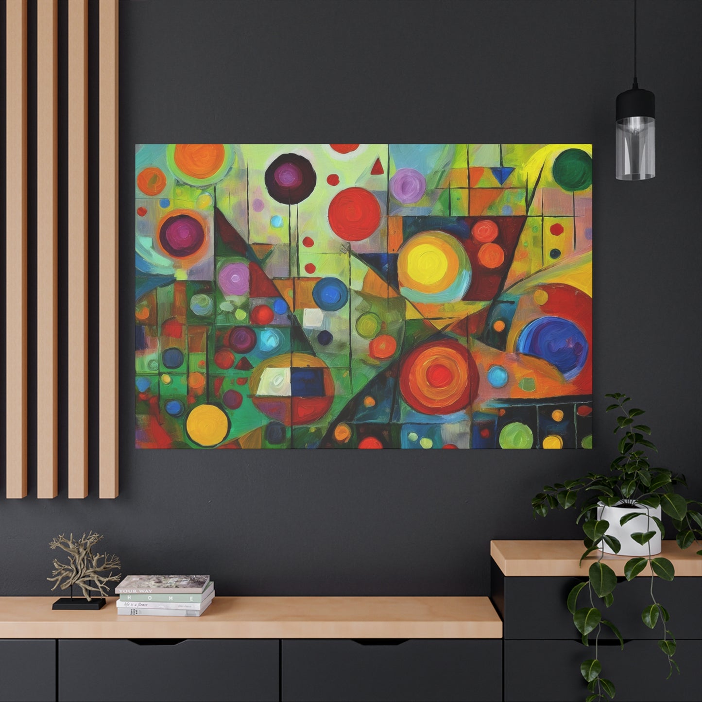 Abstract Oil Painting Print Canvas 24x16, 30x20, 36x24, 48x32, 60x40 Bright Latex Inks, Pine-Wood Inner Frame ABH-64