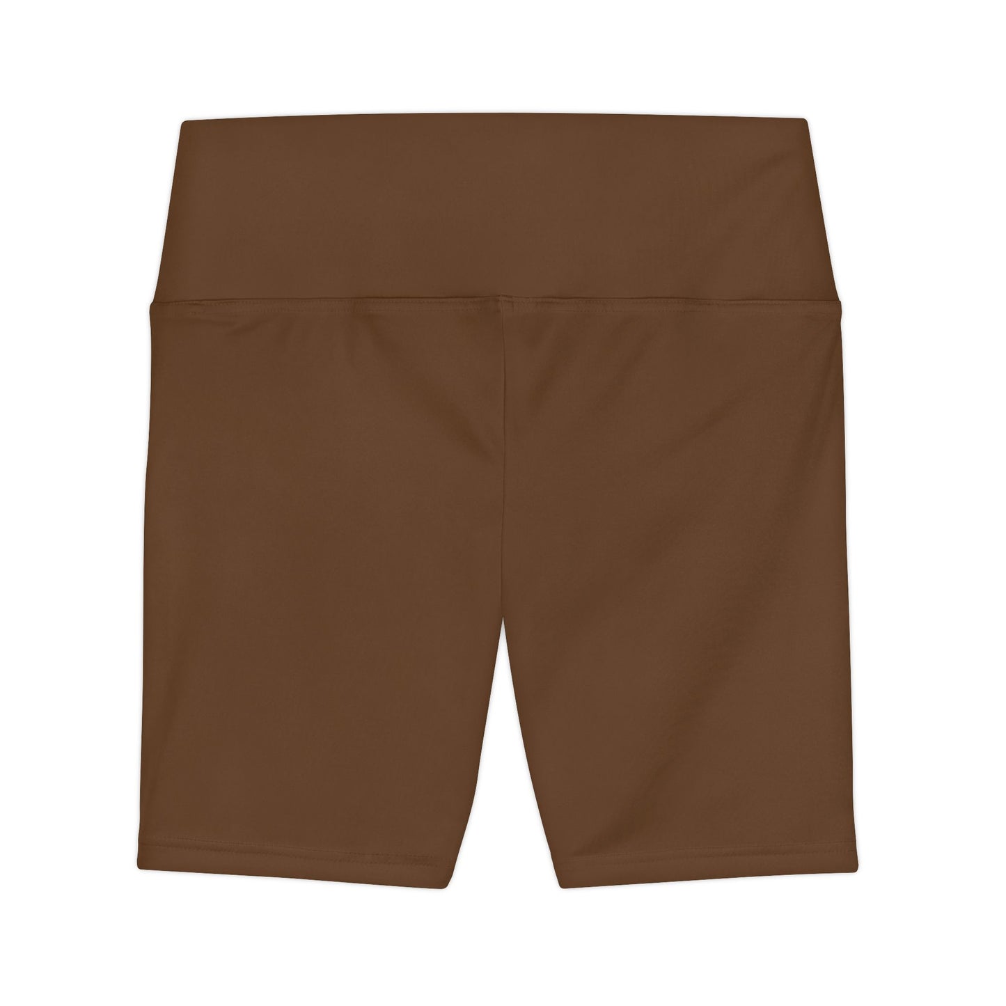 Brown Bark Brown Women’s Workout Shorts — High-Waist Athletic Biker Shorts