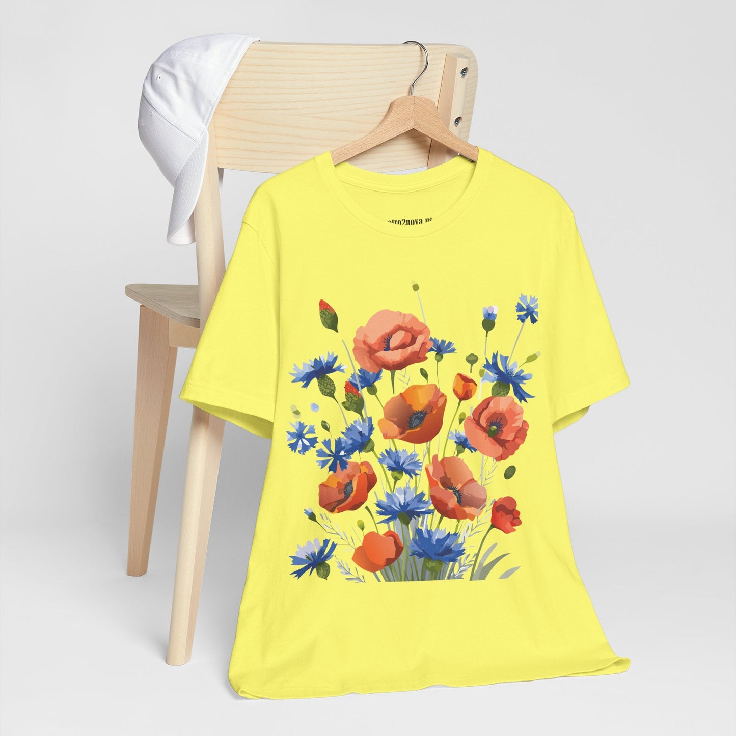 Unisex Floral Shirt Floral Print Tee Lightweight Breathable Fabric Short Sleeve Casual Wear