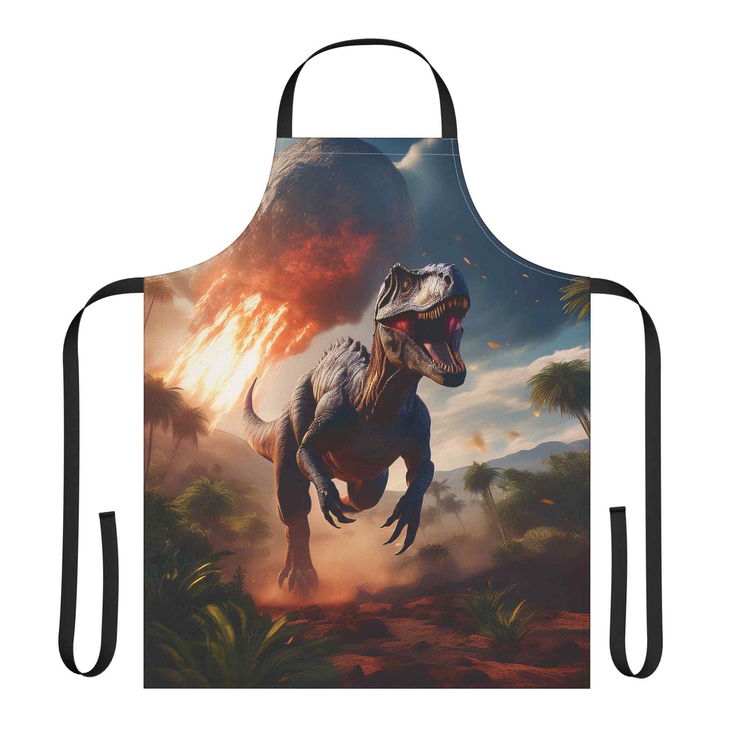 Dinosaur 100% Polyester Stain-resistant 31.5 x 25.6 Art Print Canvas Apron 1