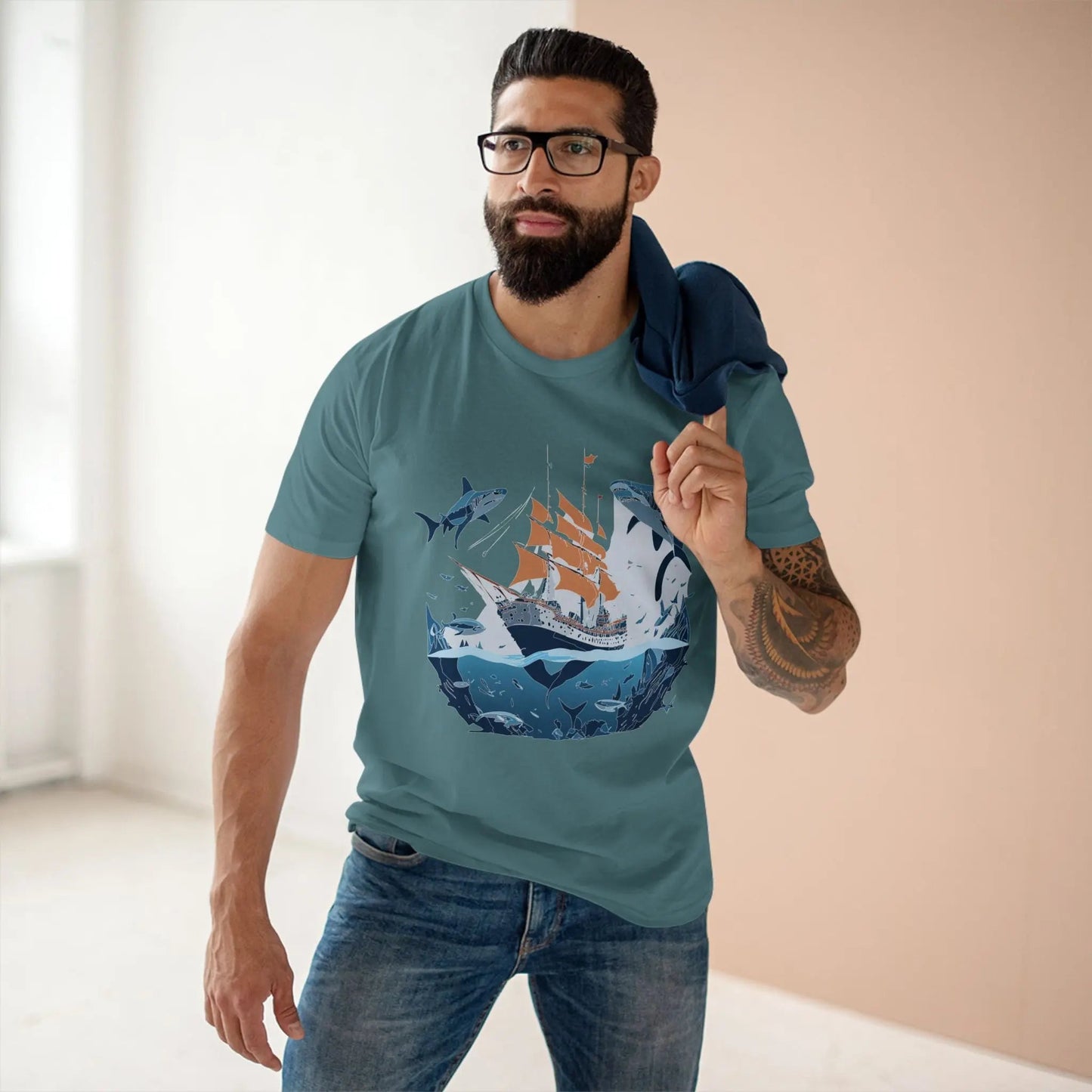 Ocean Coast Graphic Unisex 100 Cotton Staple Tee 33