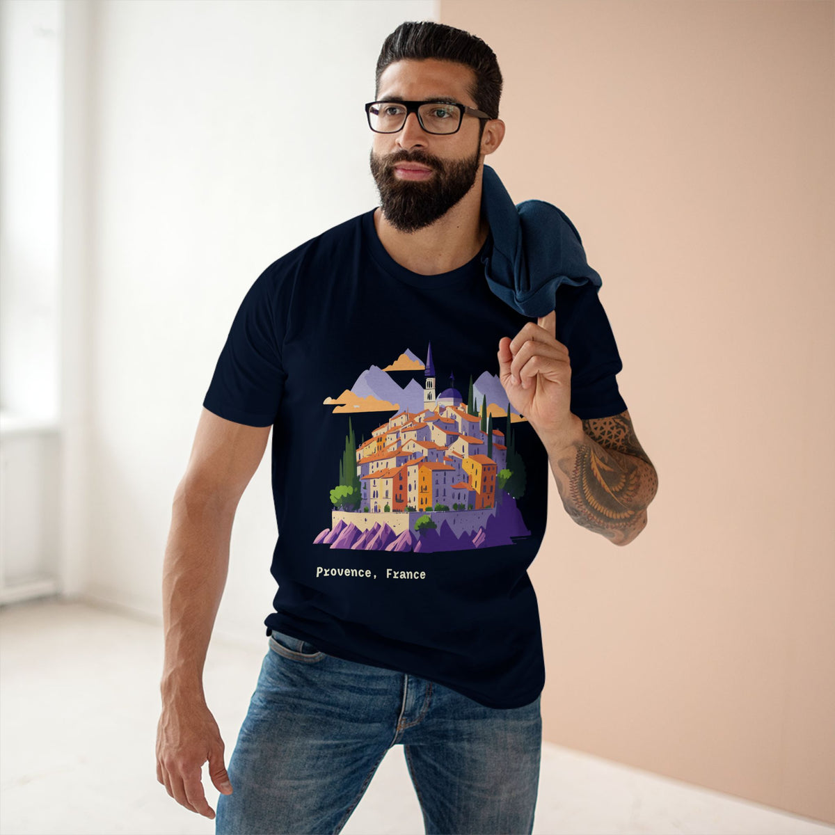 Provence France Village Illustration Tee | Travel Souvenir Shirt