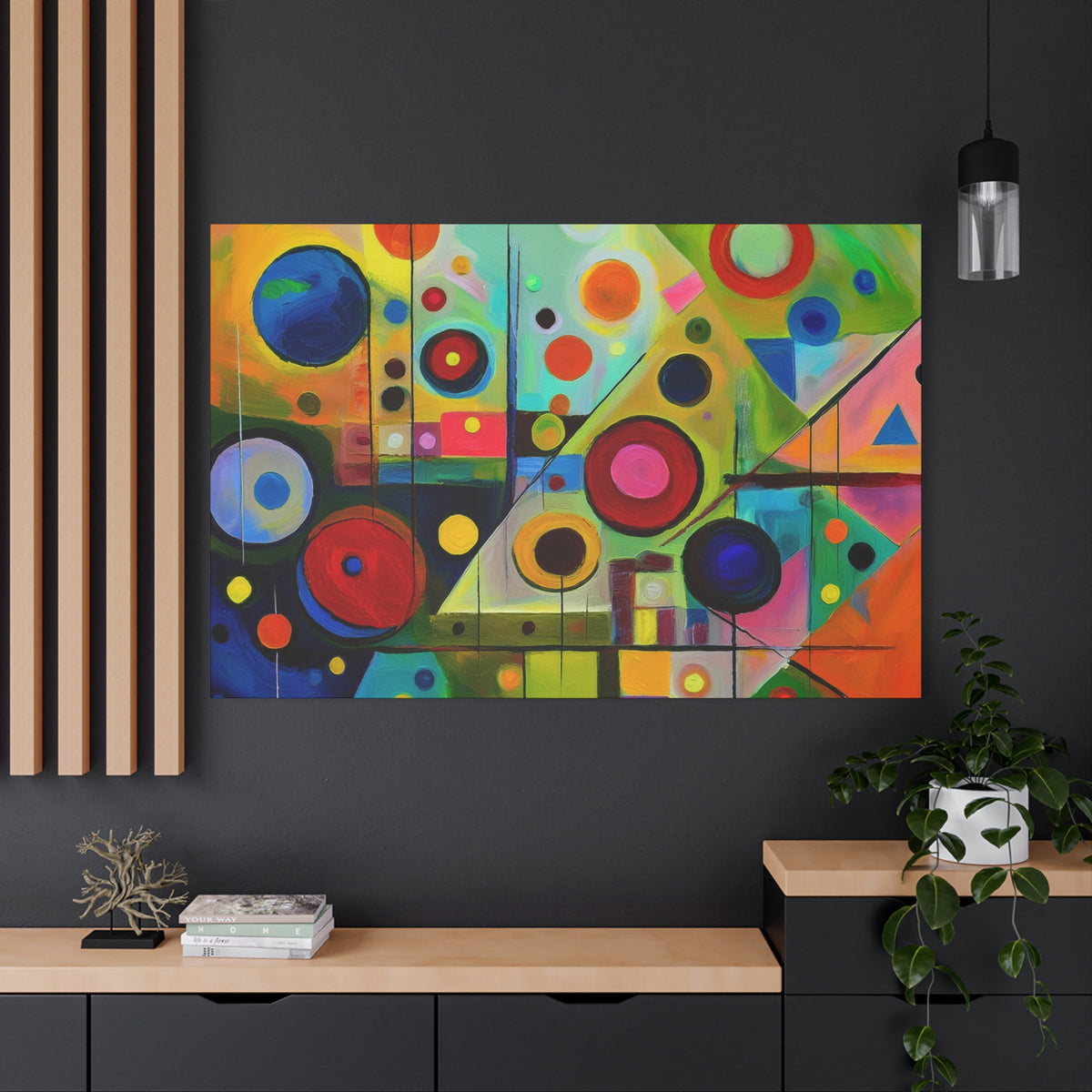 Abstract Oil Painting Print Canvas 24x16, 30x20, 36x24, 48x32, 60x40 Bright Latex Inks, Pine-Wood Inner Frame ABH-66