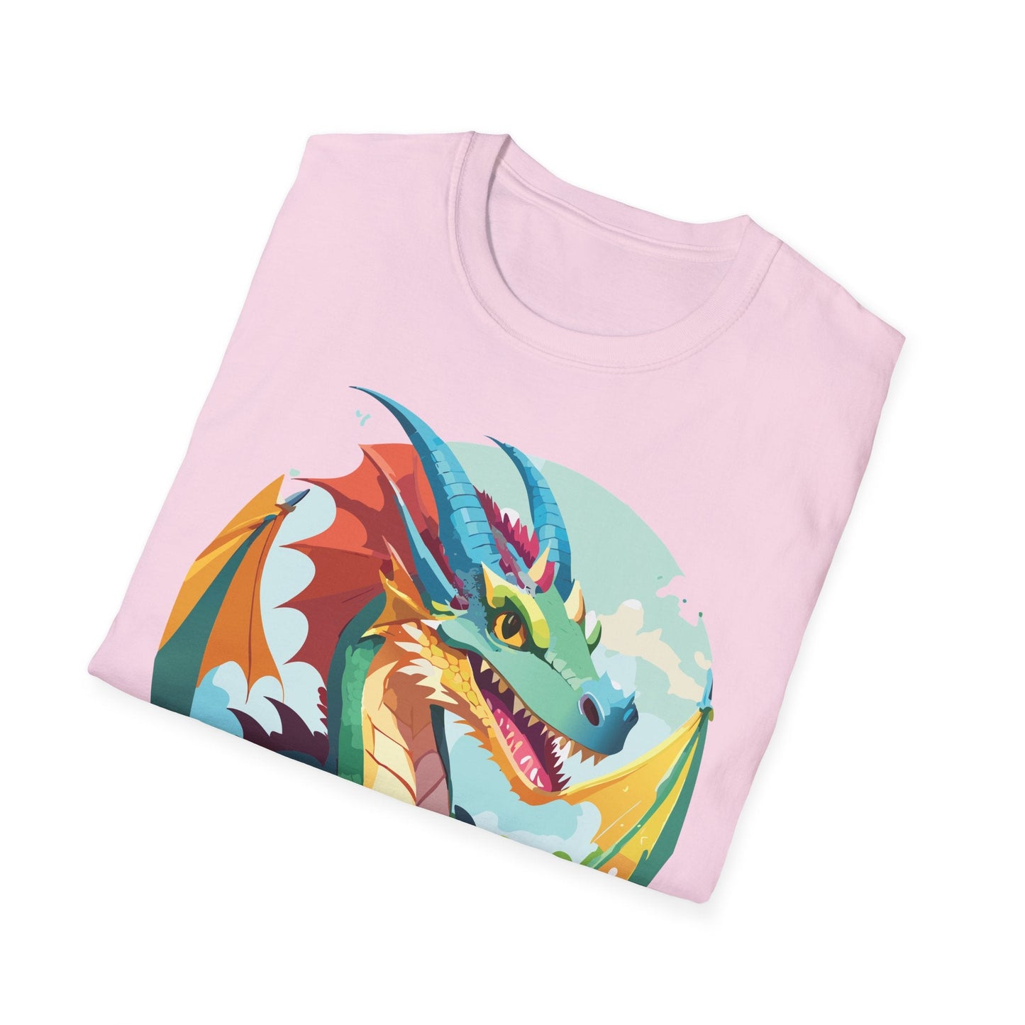 Unisex Dragon Graphic Tee By Gildan Softstyle 64000 Short Sleeve Cotton Tee Art Design