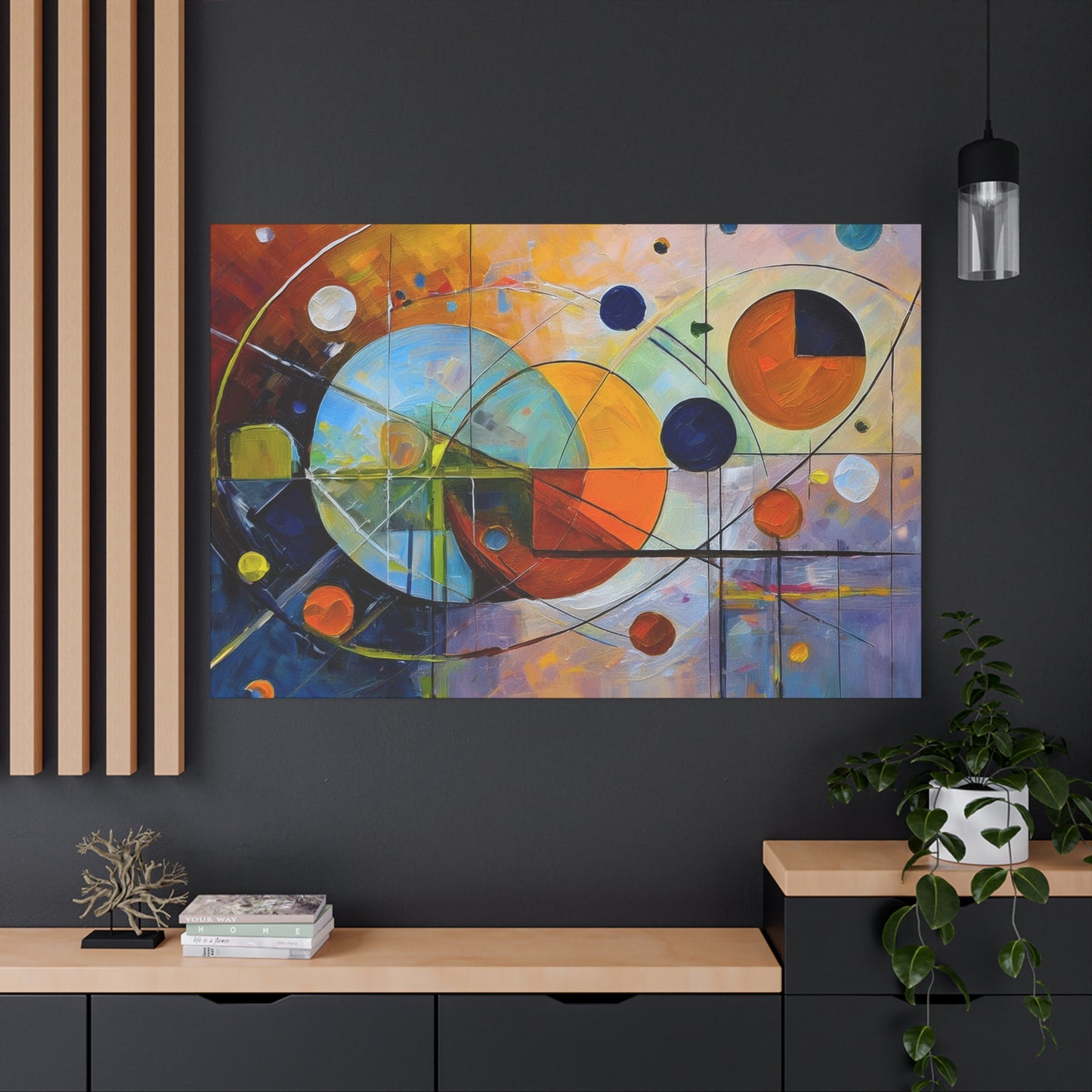 Abstract Oil Painting Print Canvas 24x16, 30x20, 36x24, 48x32, 60x40 Bright Latex Inks, Pine-Wood Inner Frame ABH-41