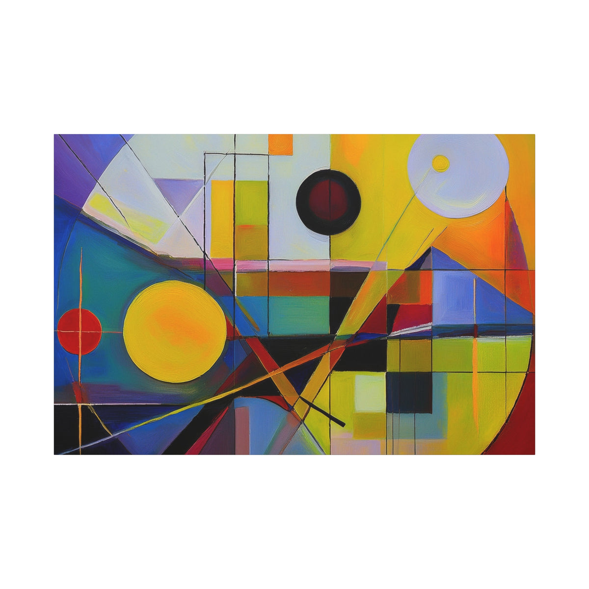 Abstract Oil Painting Print Canvas 24x16, 30x20, 36x24, 48x32, 60x40 Bright Latex Inks, Pine-Wood Inner Frame ABH-25