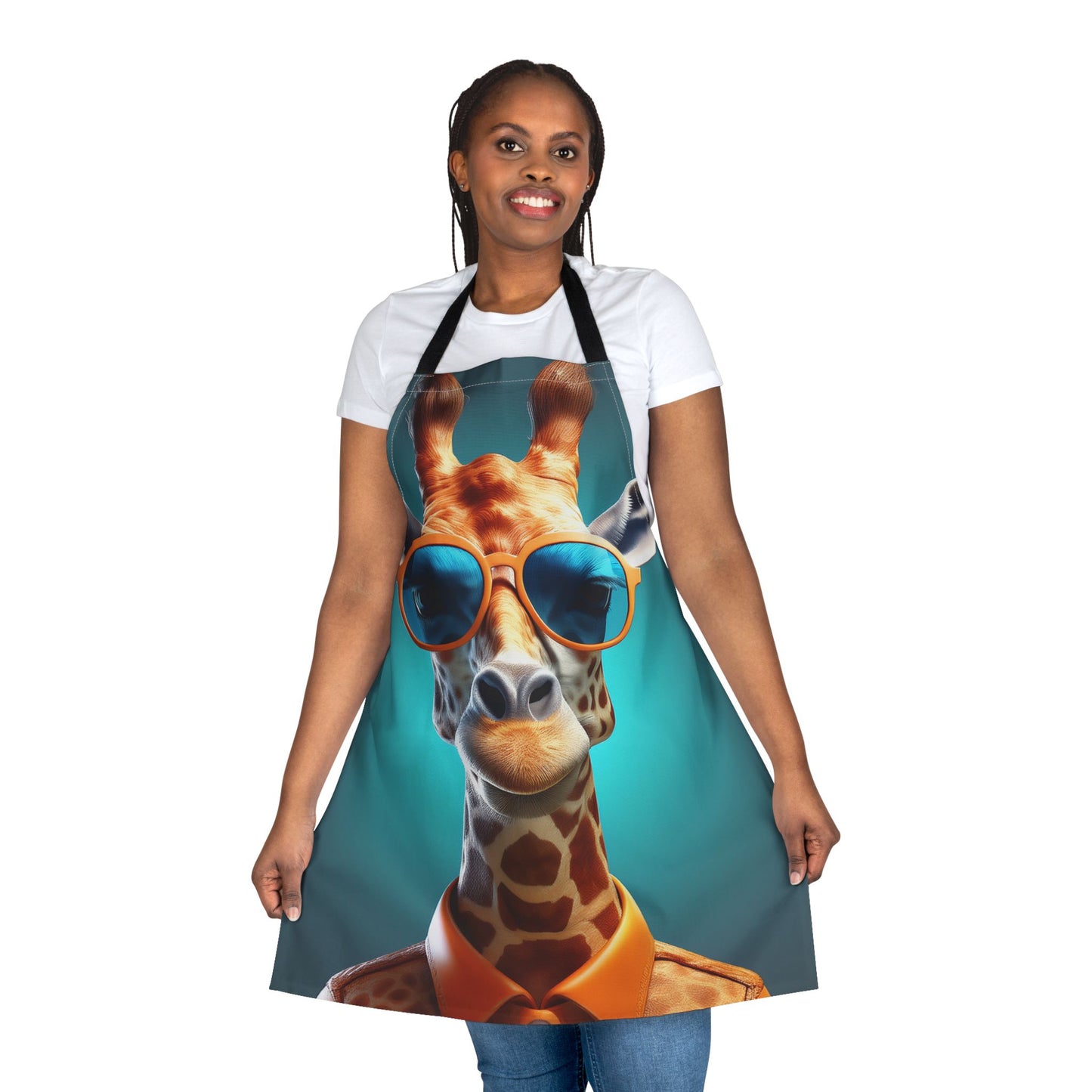 Giraffe 100% Polyester Stain-resistant 31.5 x 25.6 | Art Print Canvas Apron 2