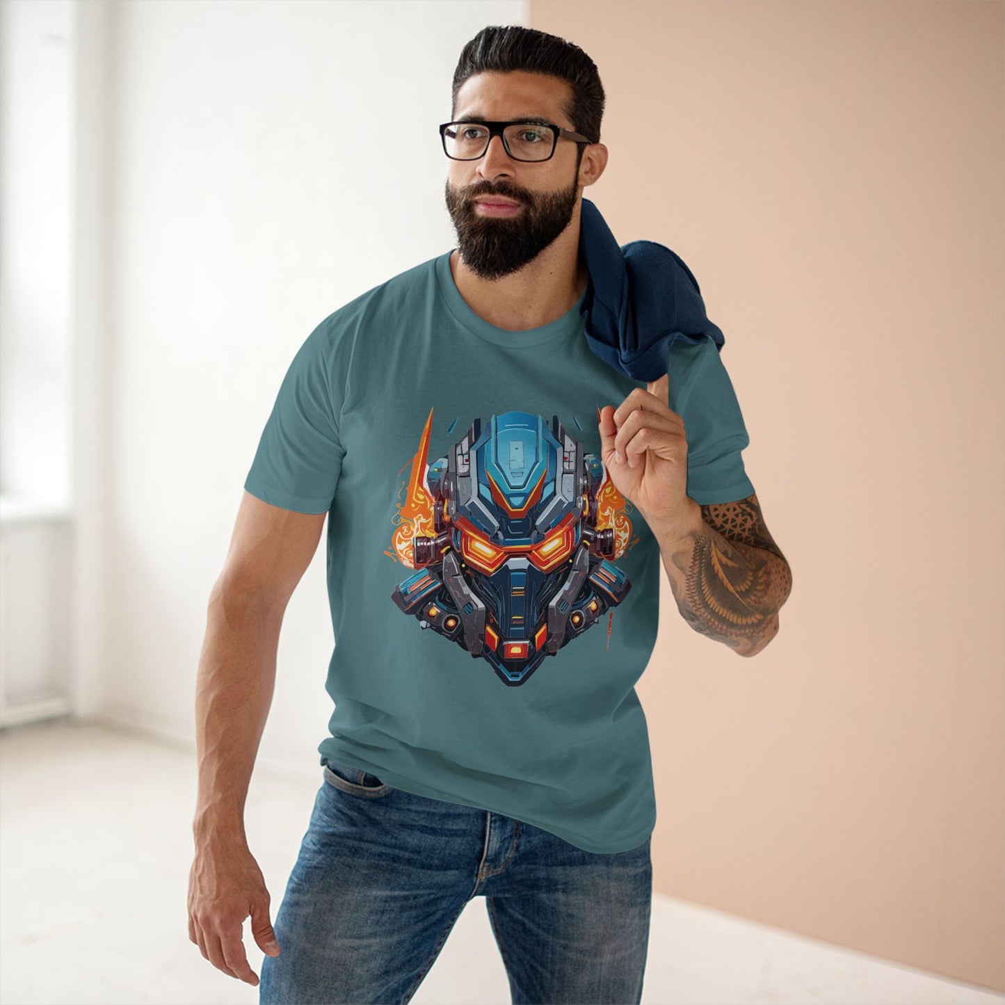 Cyborg Robot Graphic Unisex 100 Cotton Staple Tee 17