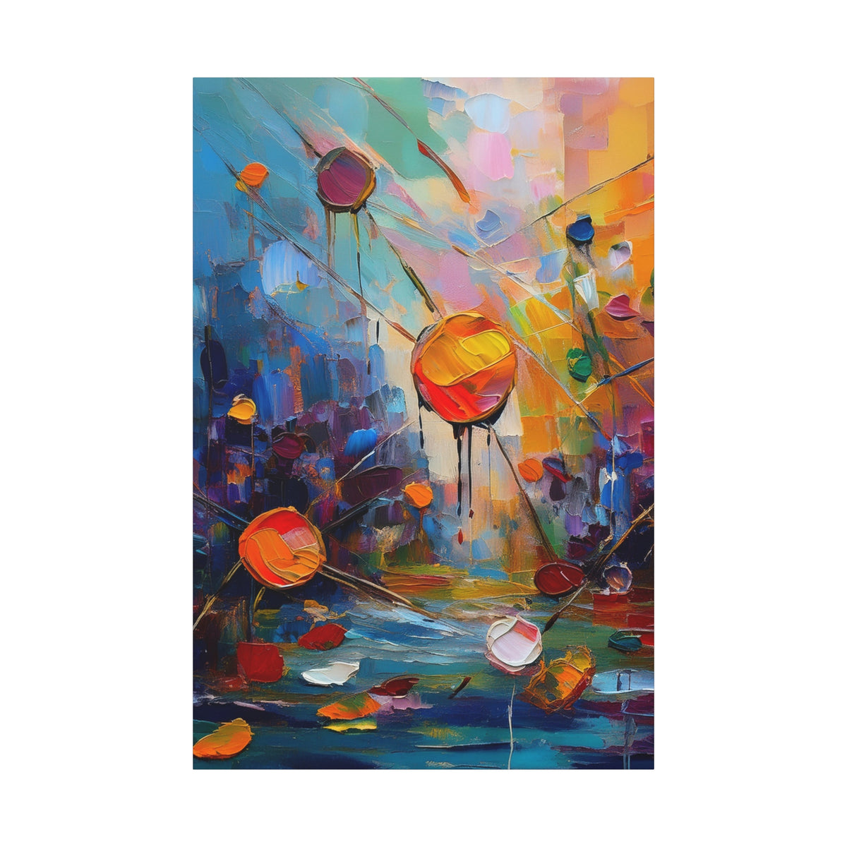 Abstract Oil Painting Print Canvas 20x24,20x30,24x30 24x32,24x36,30x40 32x48,36x48,40x60 Pine-Wood Inner Frame ABS-122