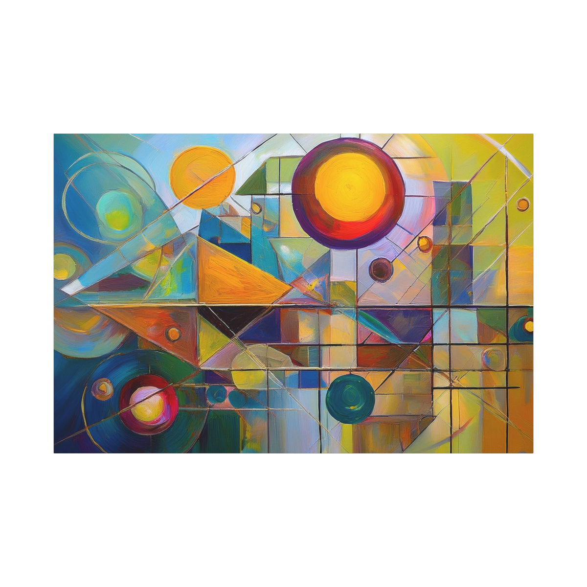 Abstract Oil Painting Print Canvas 24x16, 30x20, 36x24, 48x32, 60x40 Bright Latex Inks, Pine-Wood Inner Frame ABH-21